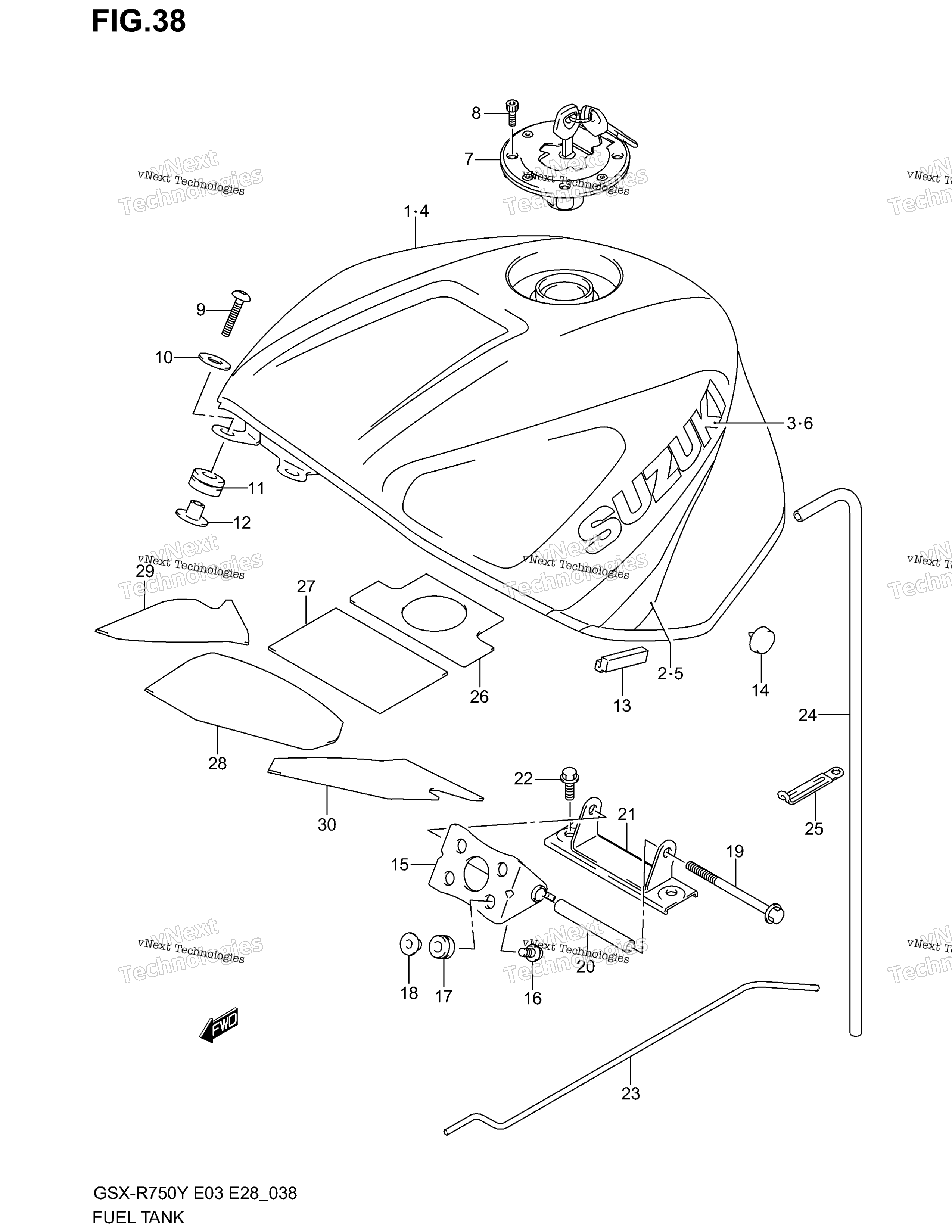 Топливный бак (Model Y)