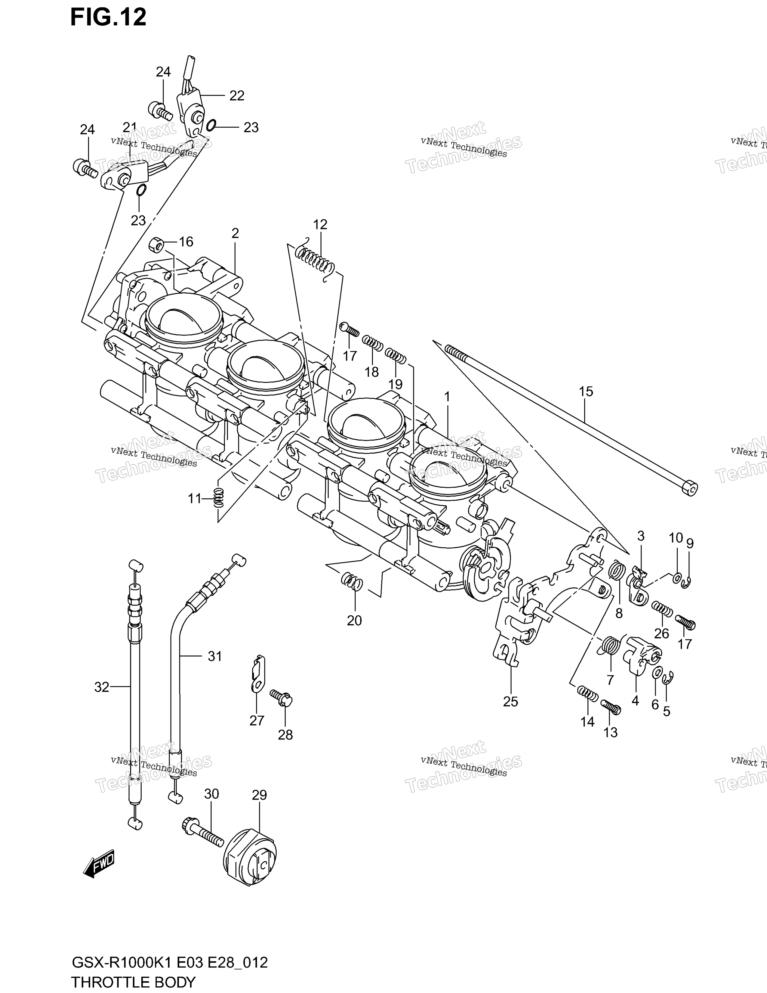 Дроссельный узел (Model K1)