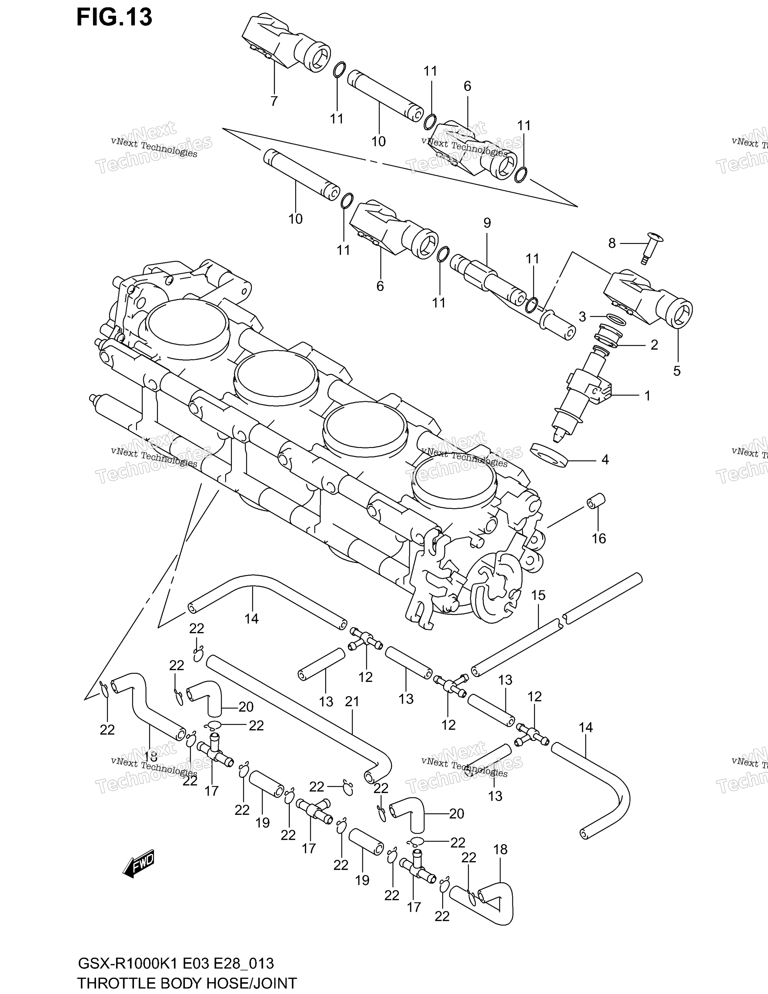 Дроссельный узел Hose/Joint (Model K1)