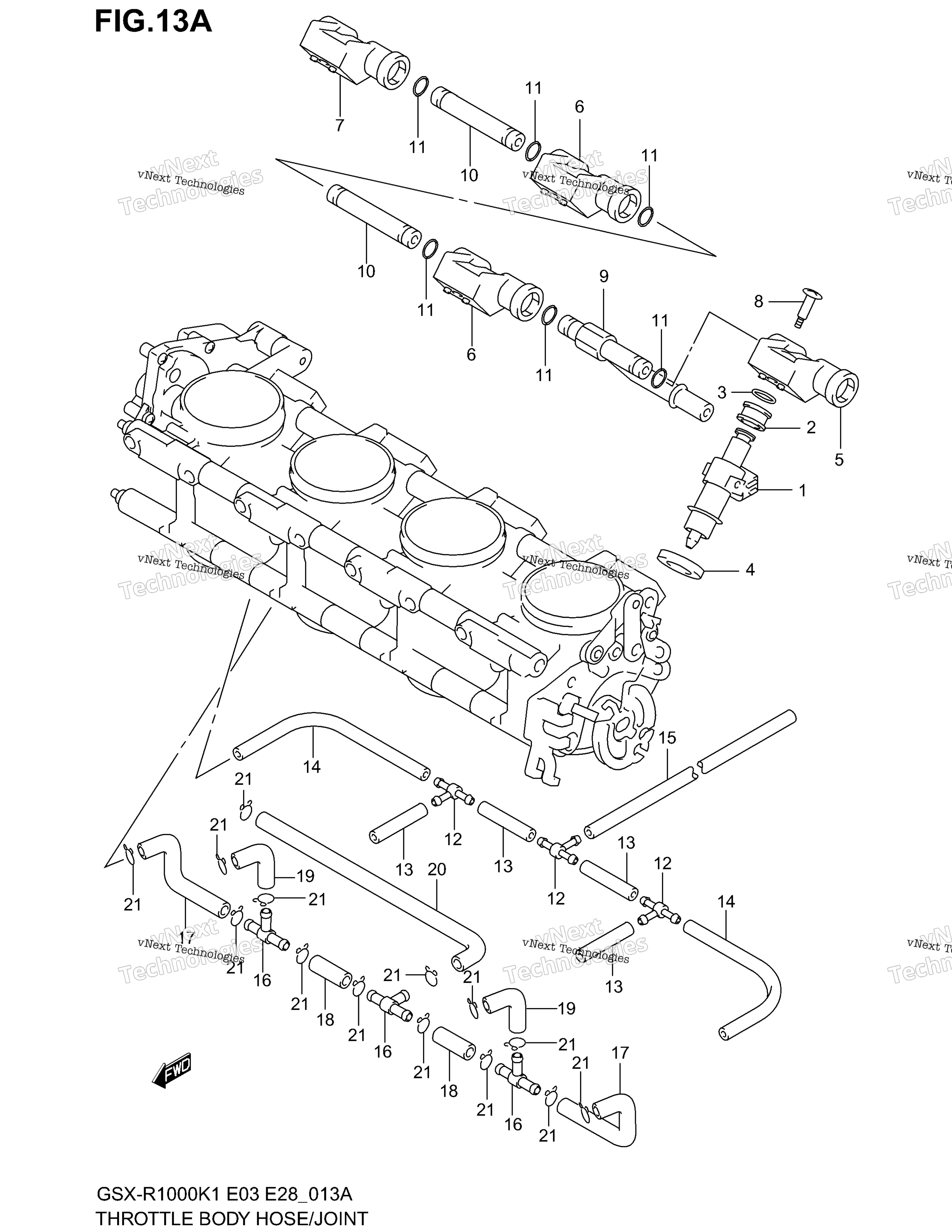 Дроссельный узел Hose/Joint (Model K2)