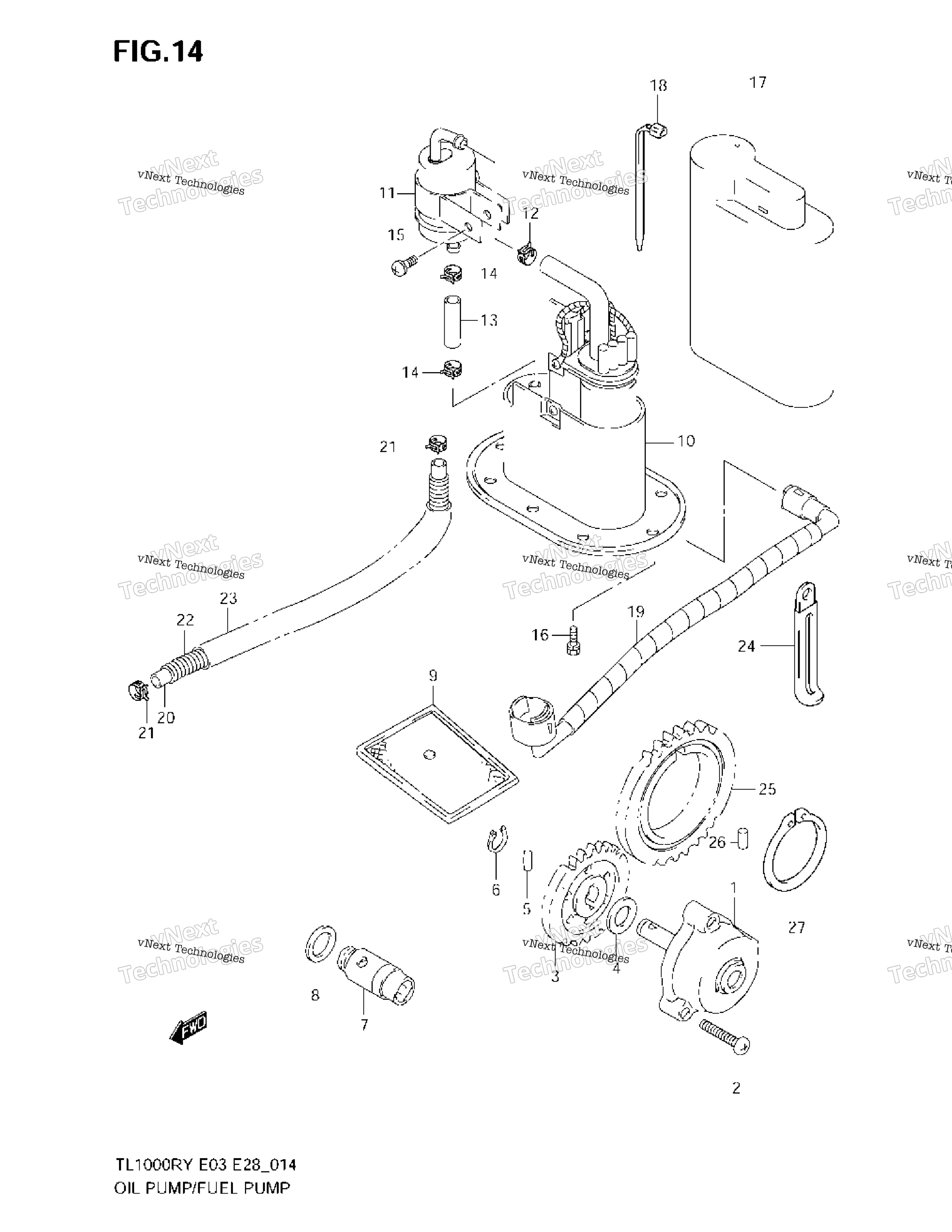 Масляный насос / Fuel Pump (Model W)