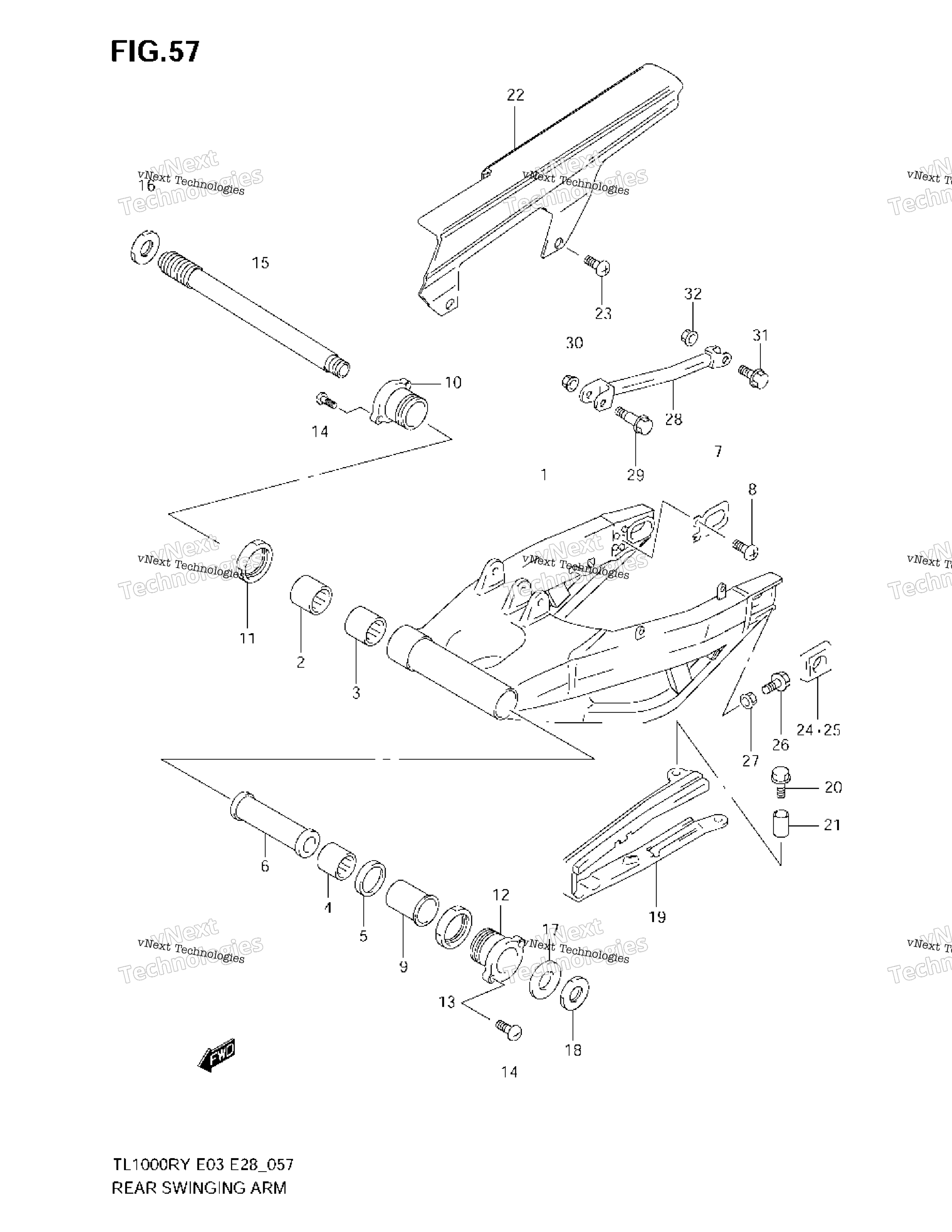задний Swinging Arm