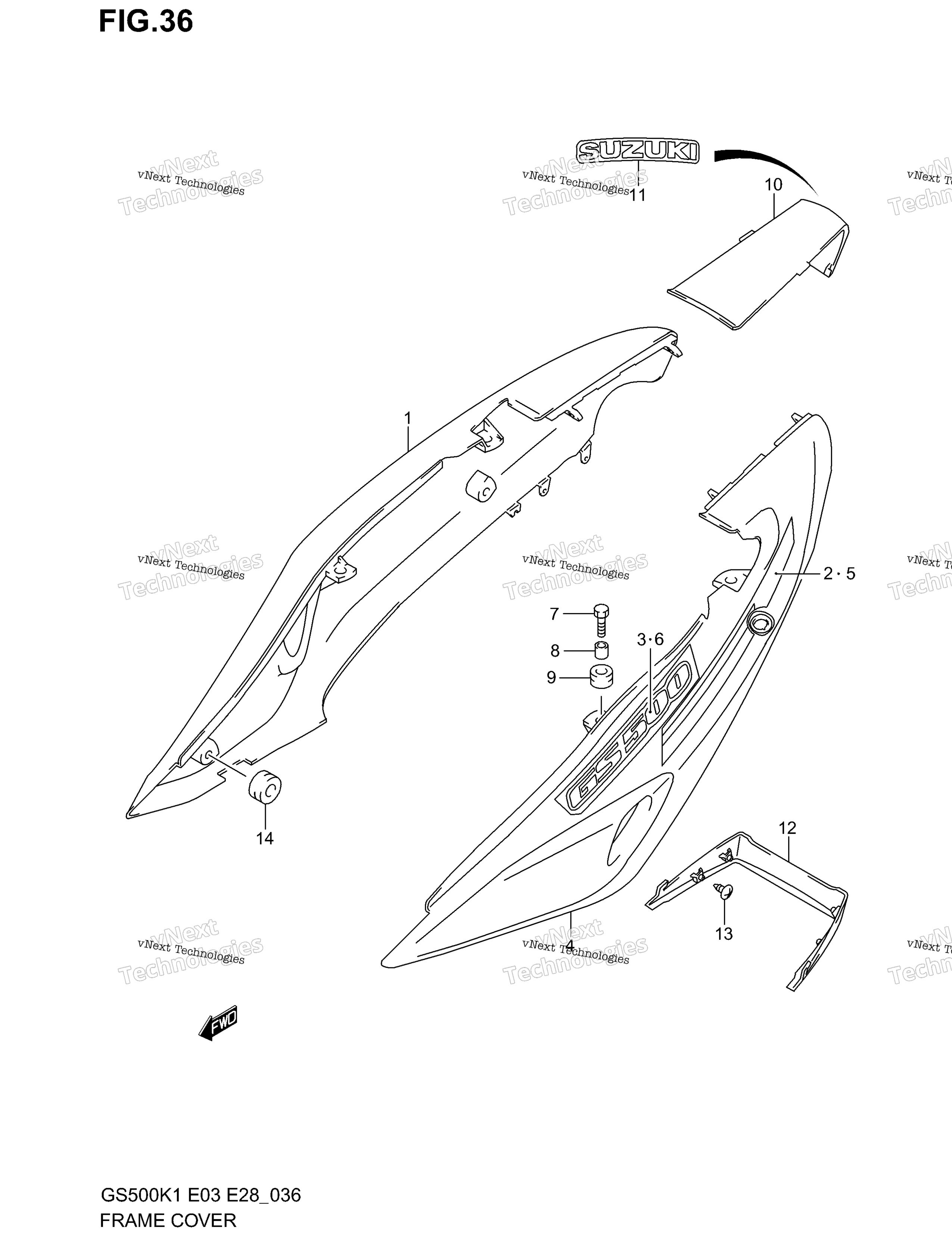 Крышка рамы (Model K1)