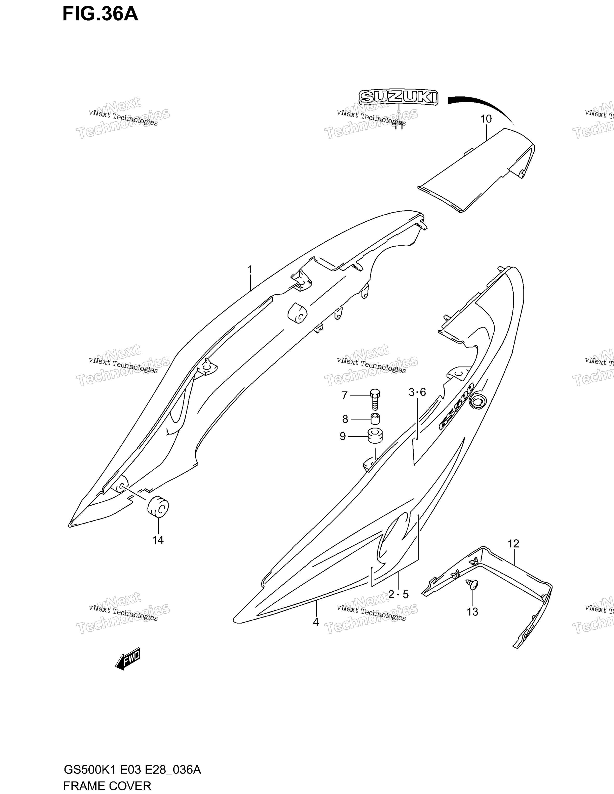 Крышка рамы (Model K2)