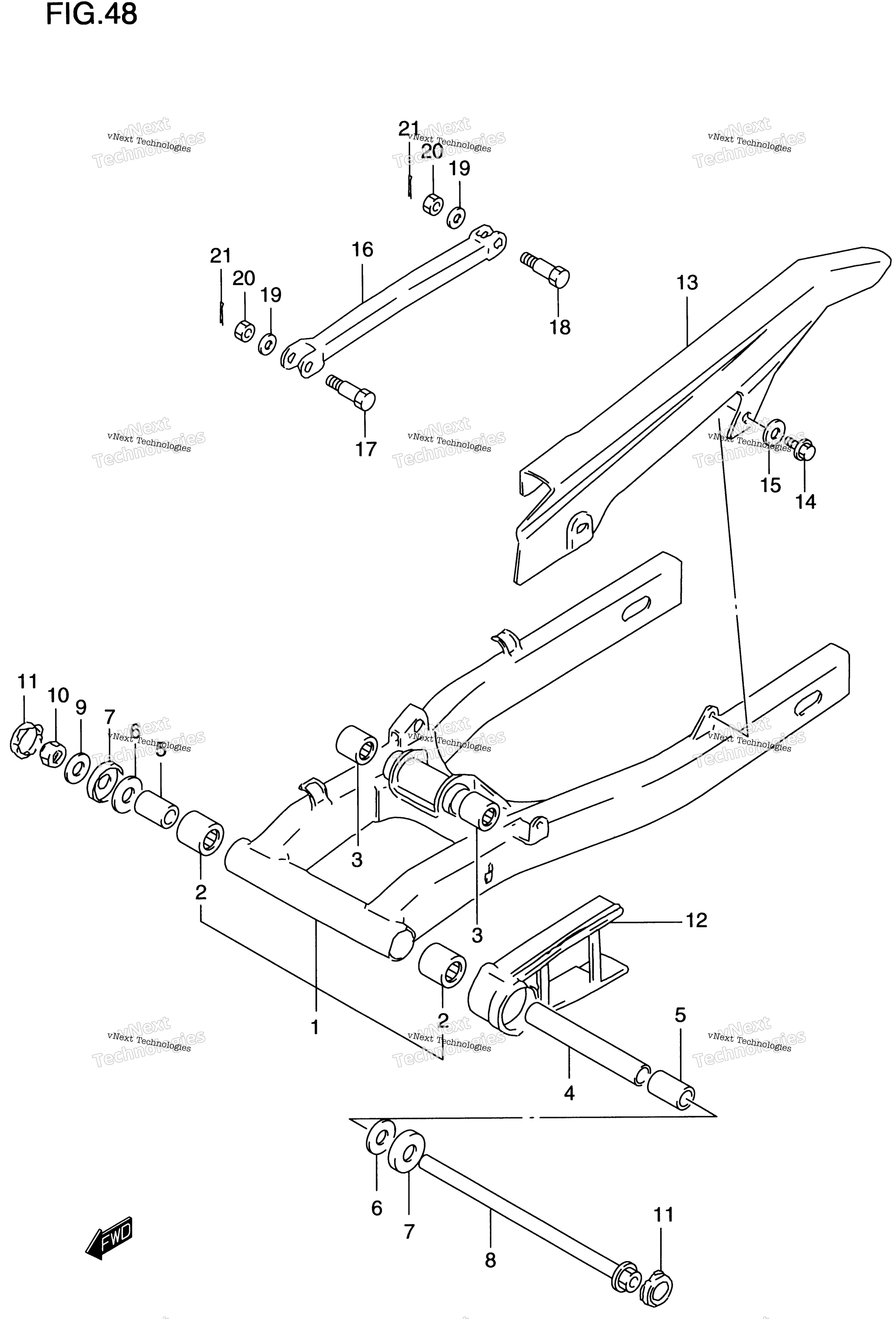 задний Swinging Arm