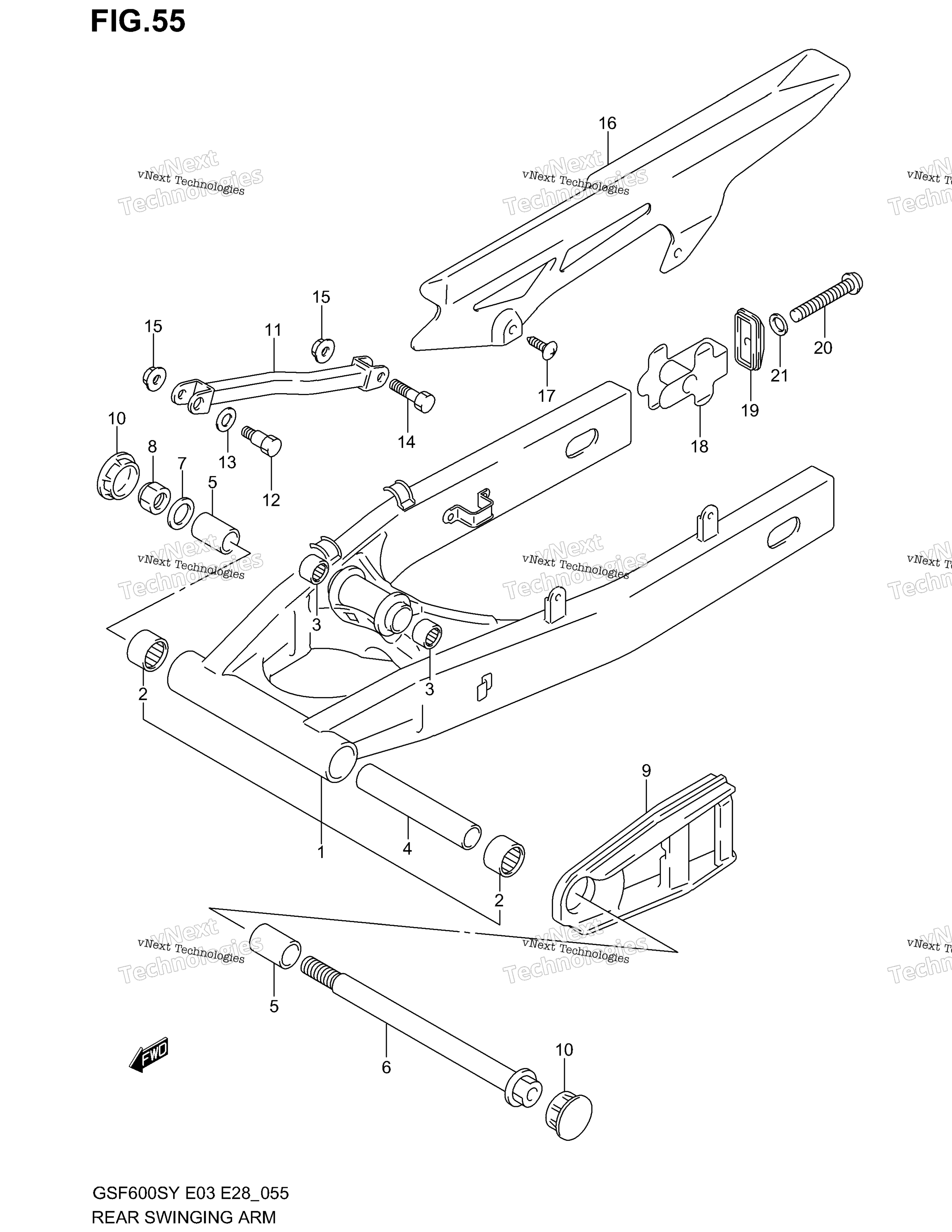 задний Swinging Arm