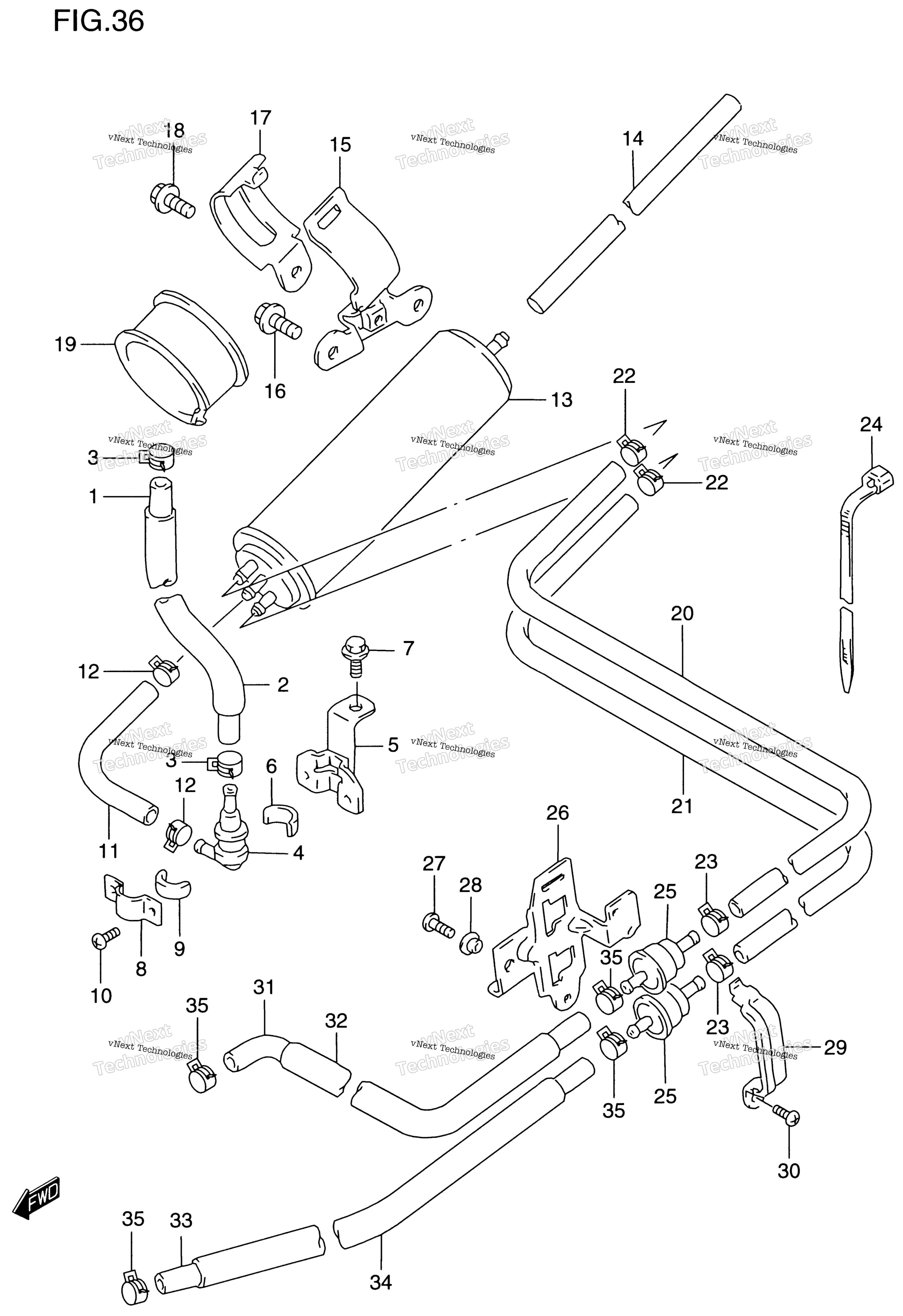 Canister (Gsf1200sv / Sw / Sx / Sy E33)