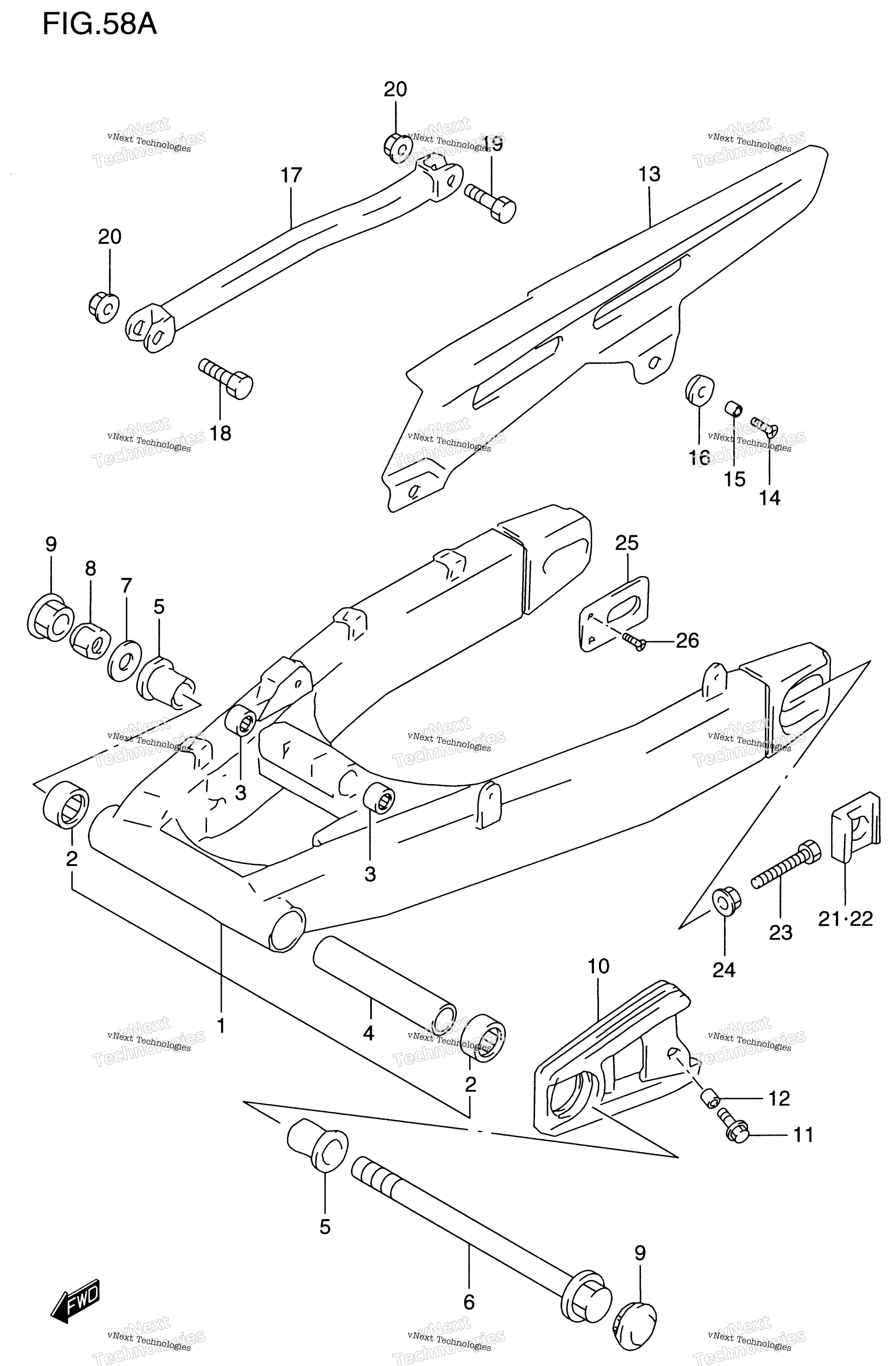 задний Swinging Arm (Gsf1200sav)