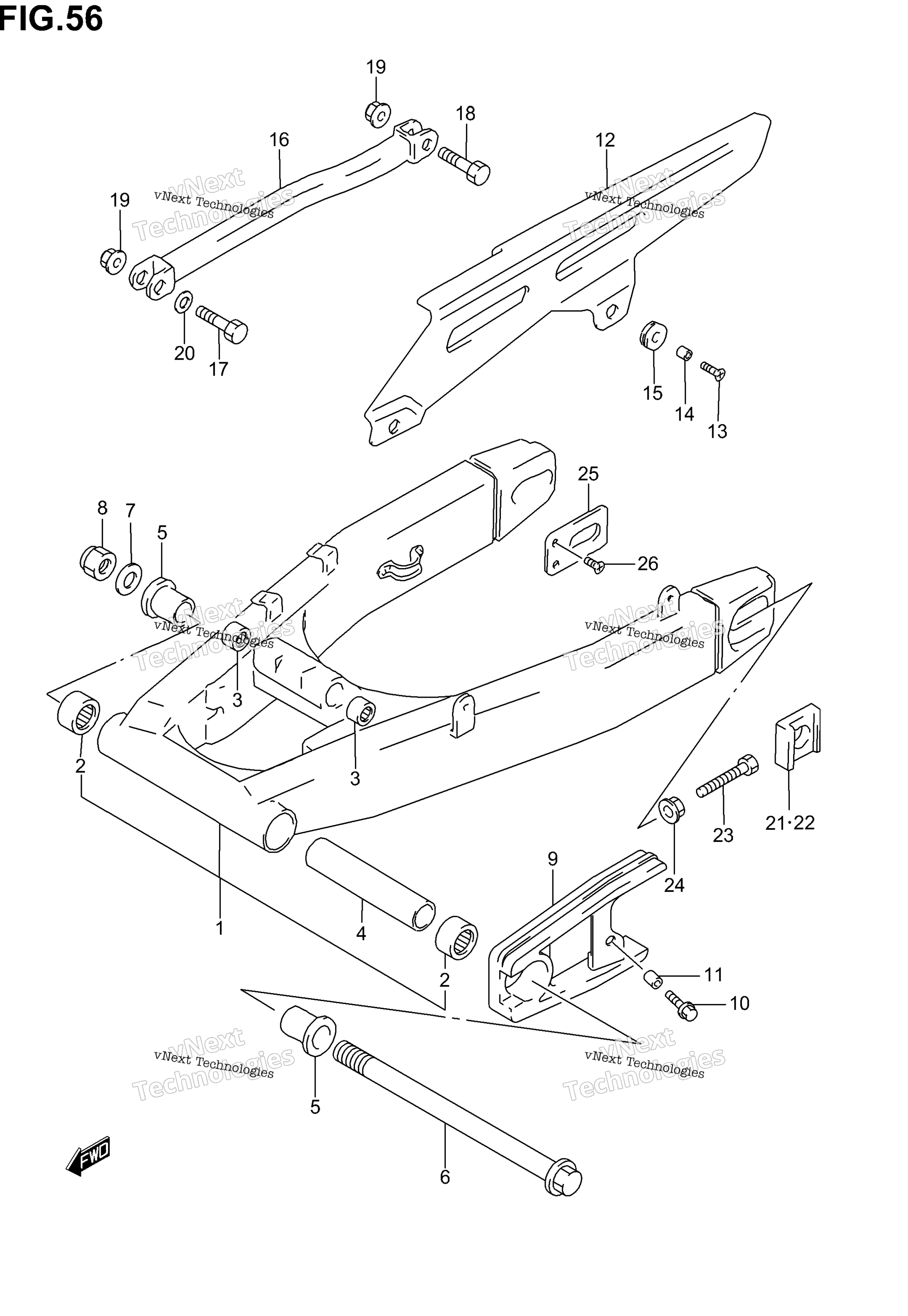 задний Swinging Arm