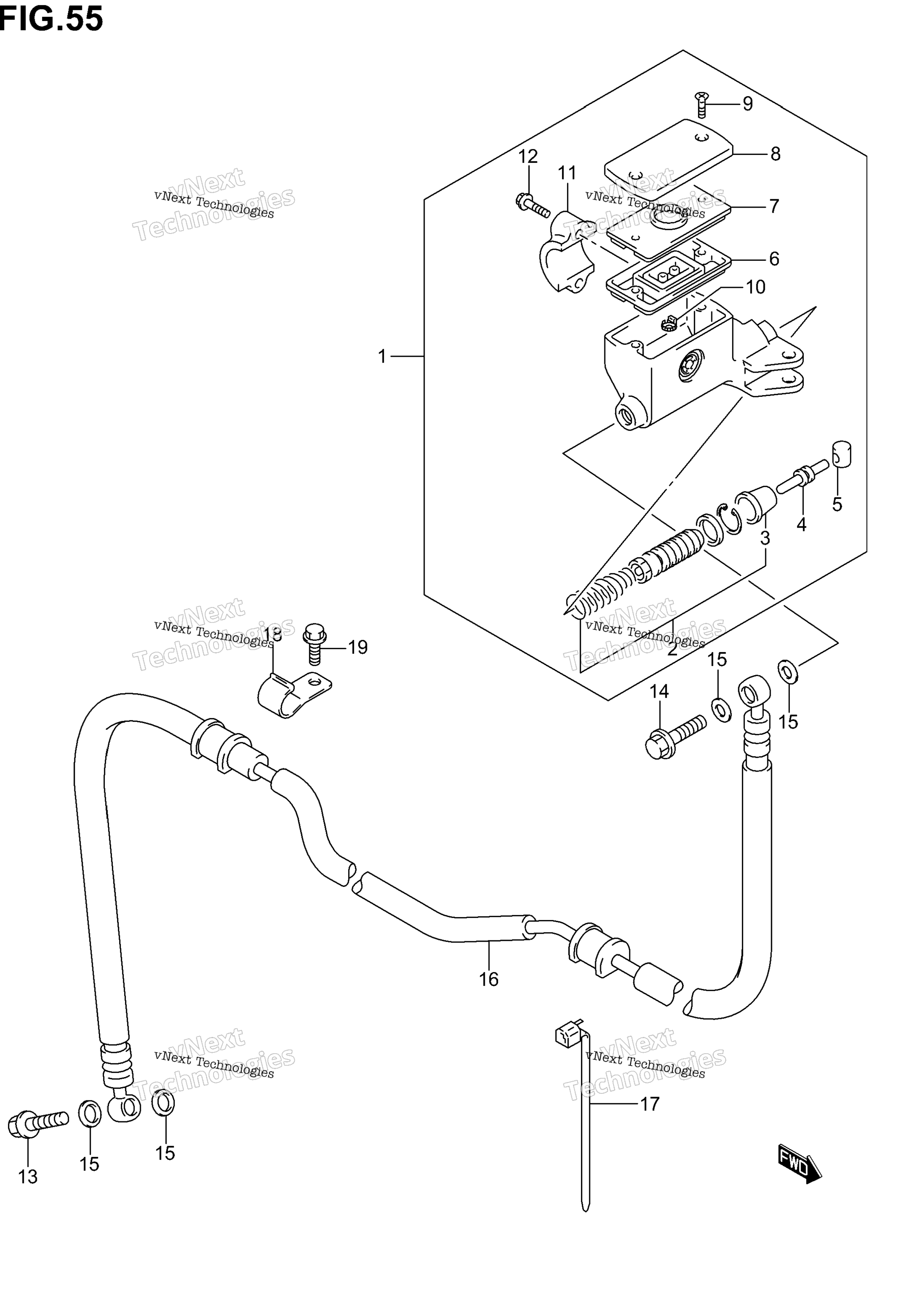 Сцепление Master Cylinder (Gsf1200sk1/Sk2/Sk3/Sk4/Sk5/Szk5)