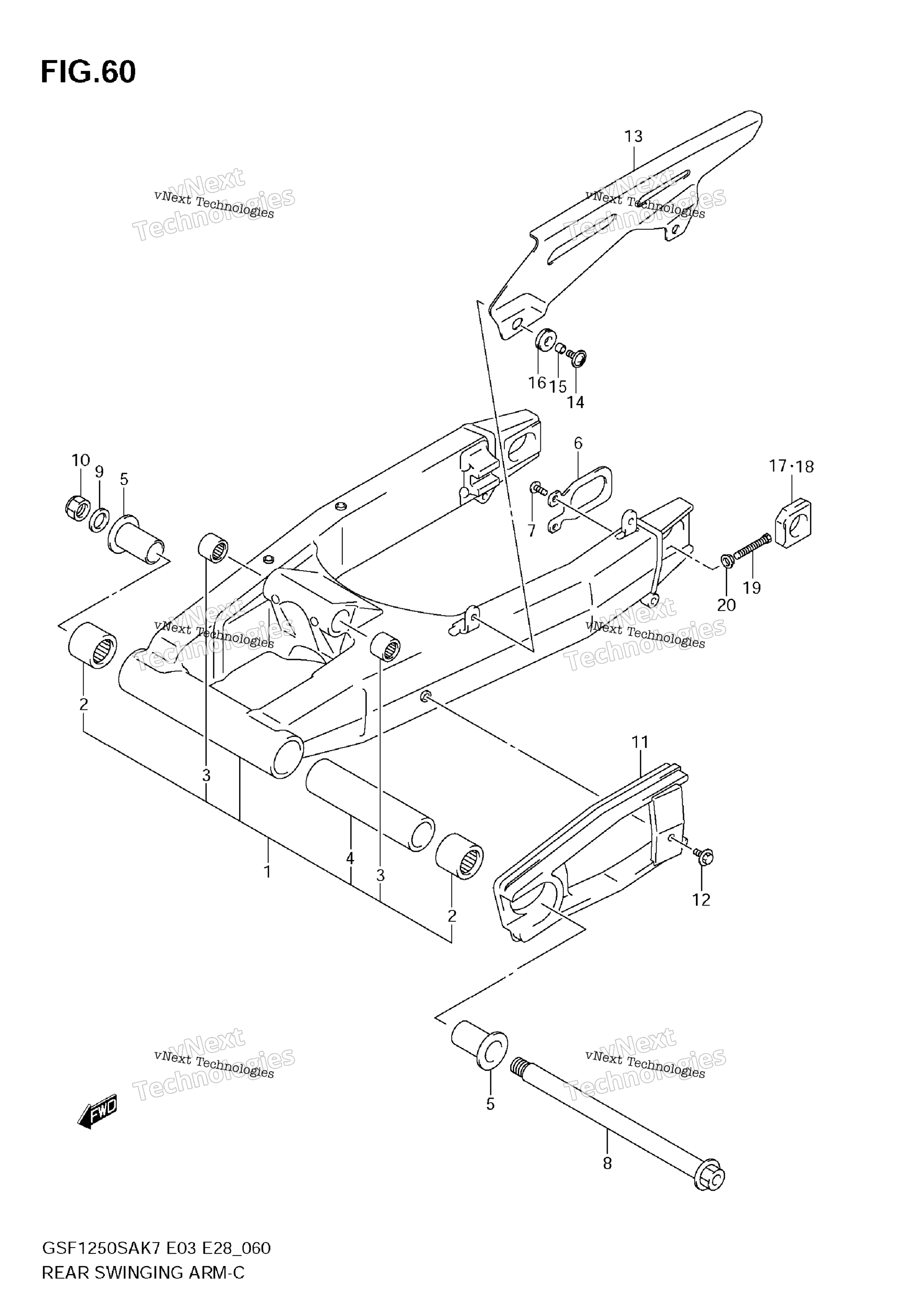 задний Swinging Arm