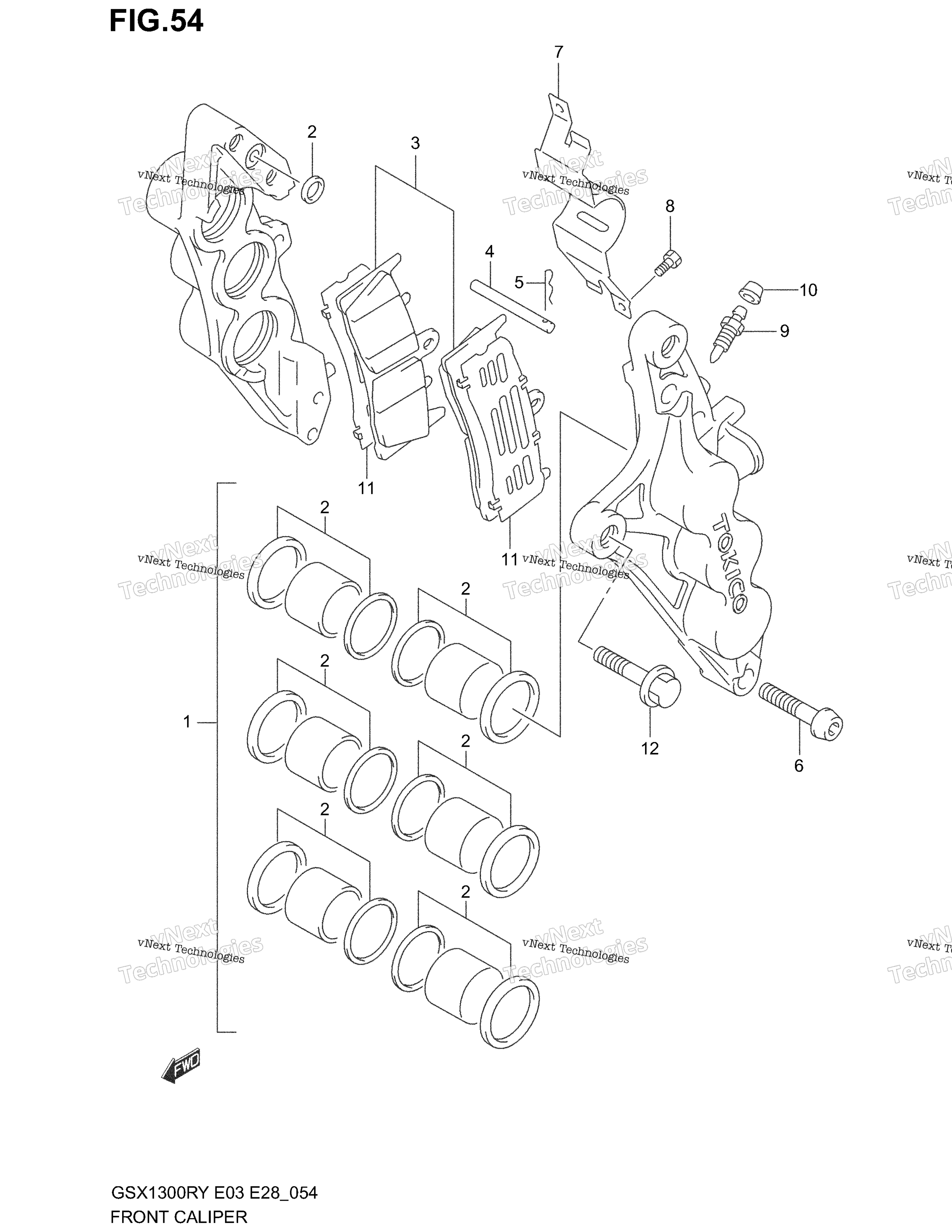 Передняя часть Calipers (Model X/Y/K1/K2)