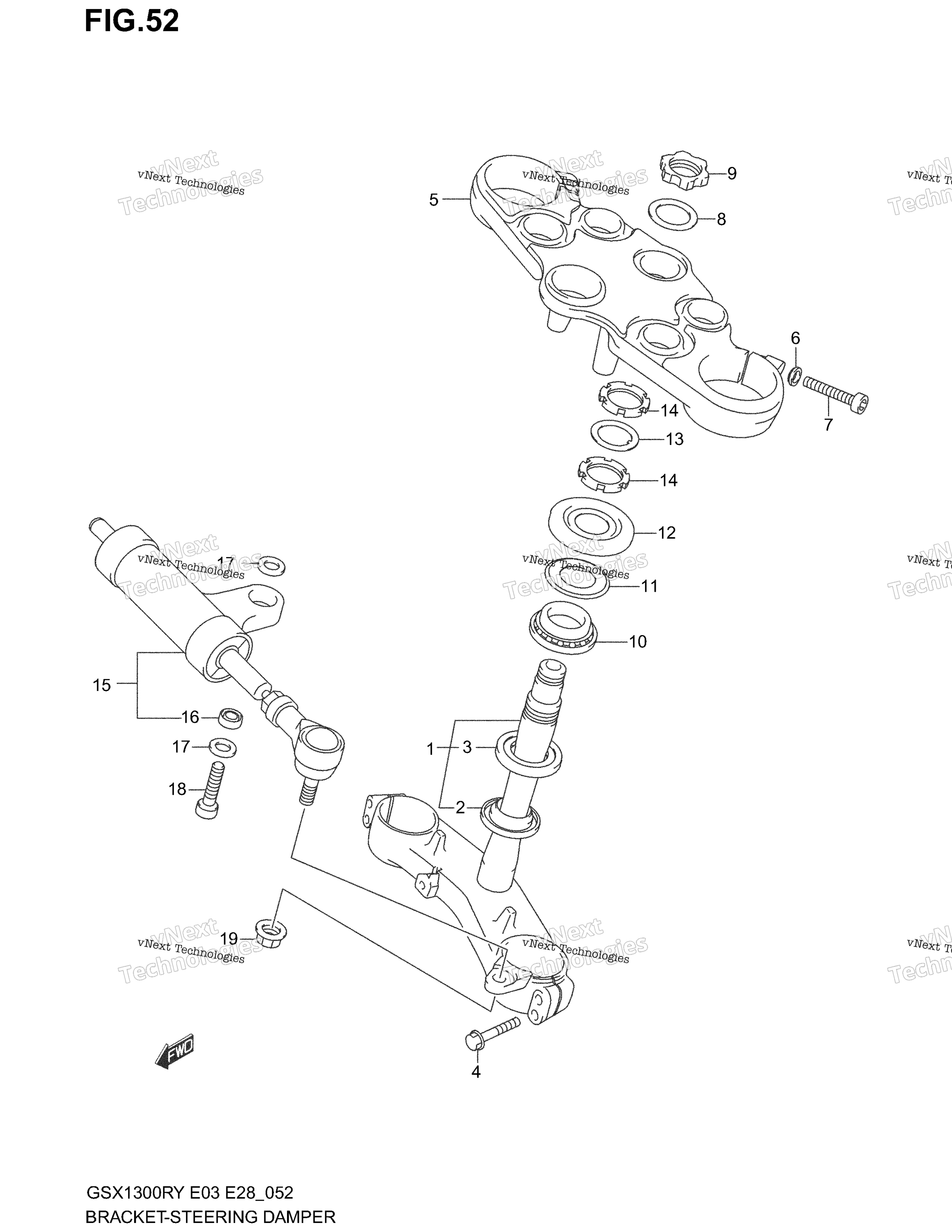Bracket рулевое управление Damper