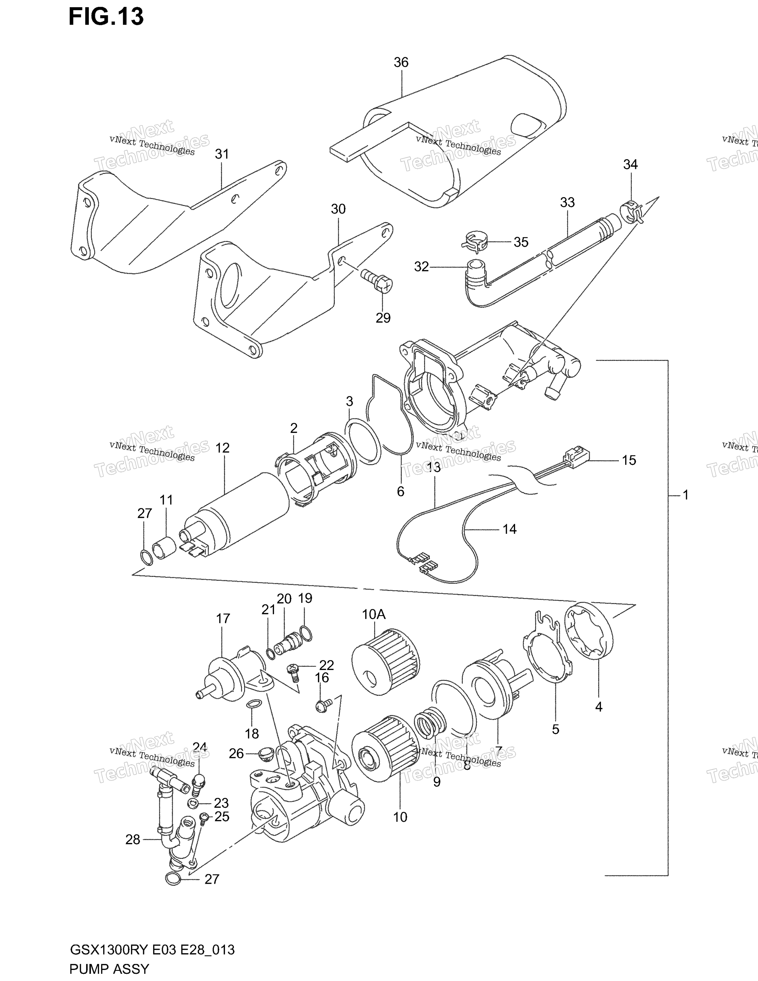 насос Assy (Model X / Y)