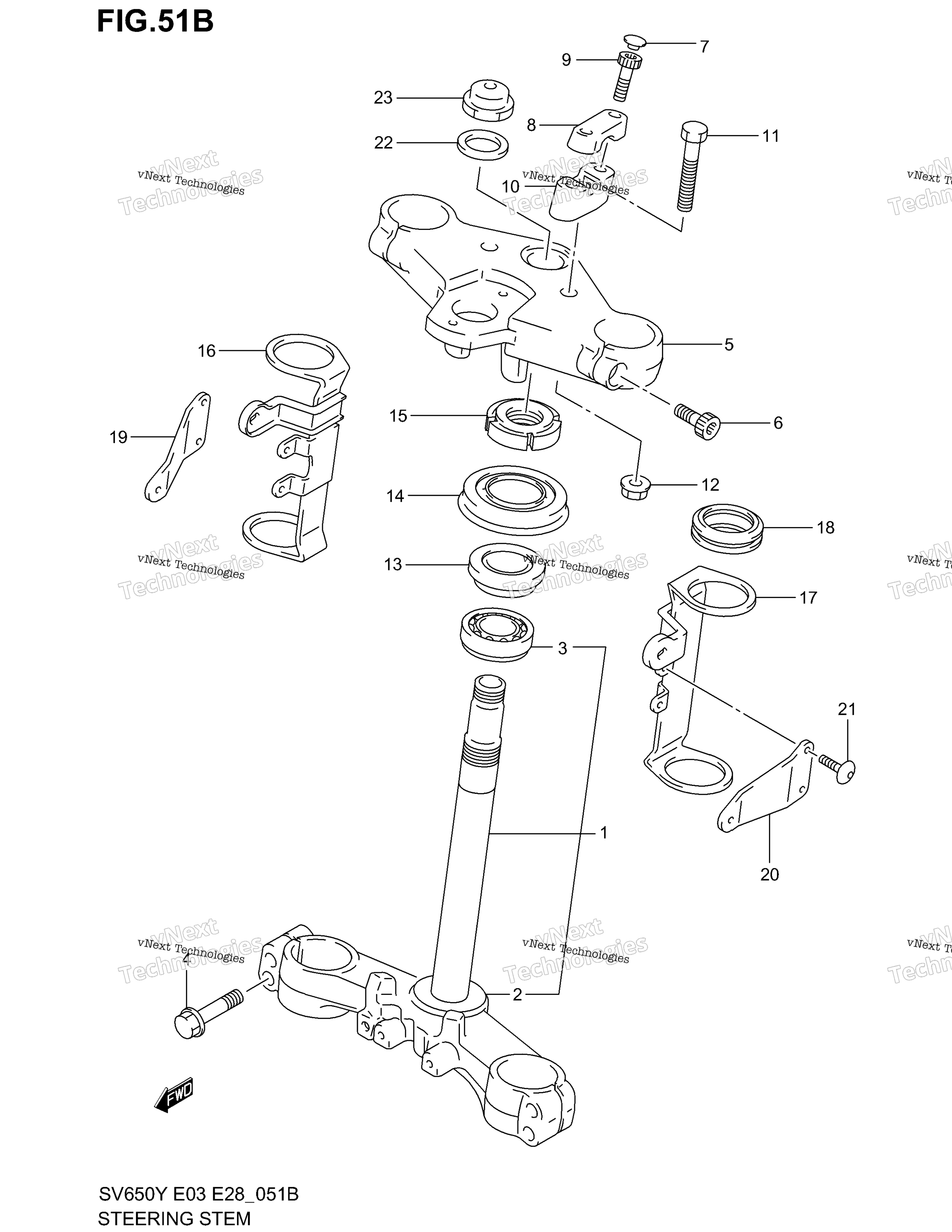 Рулевая колонка (Sv650k1 E3)