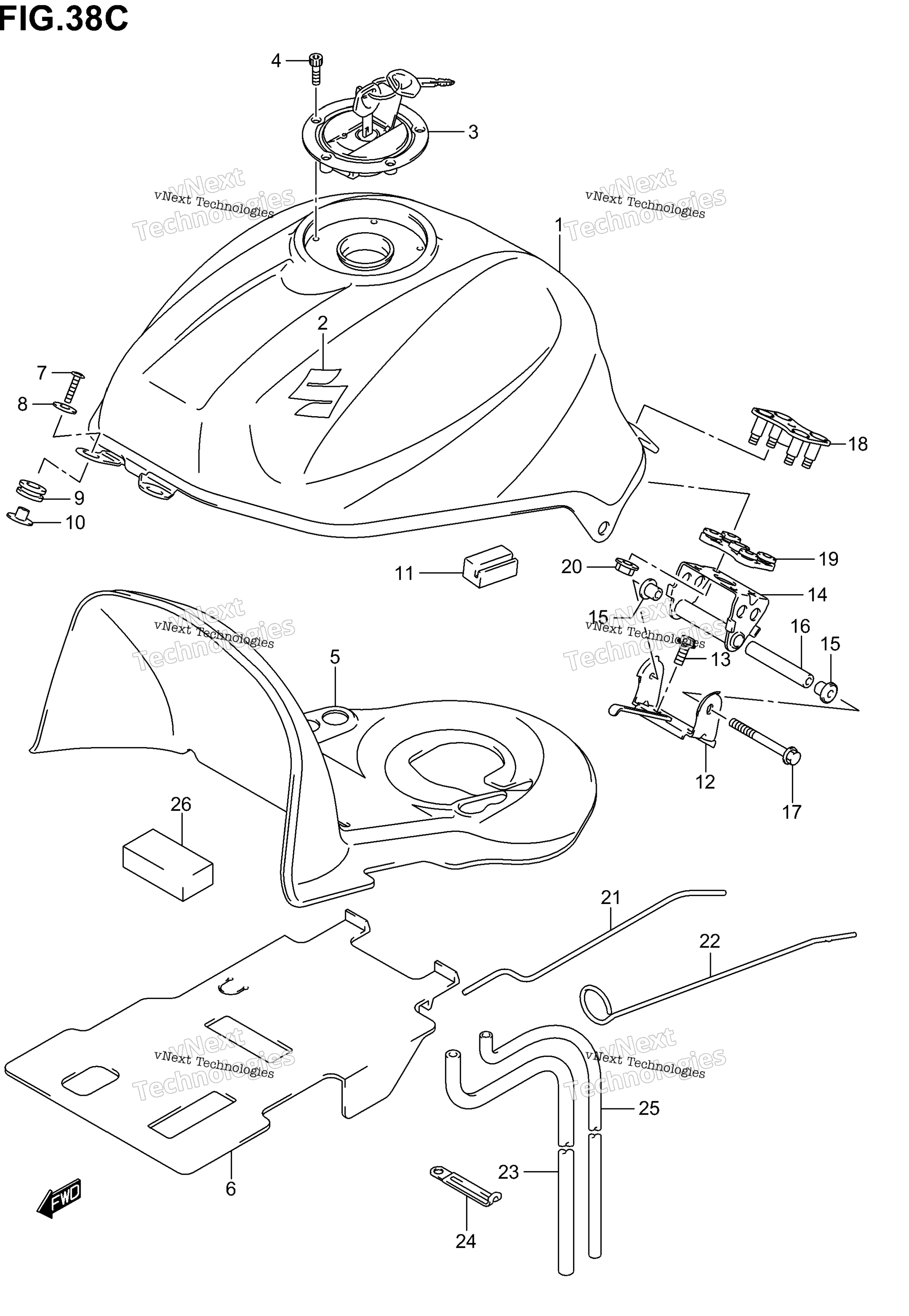 Топливный бак (Model K5)