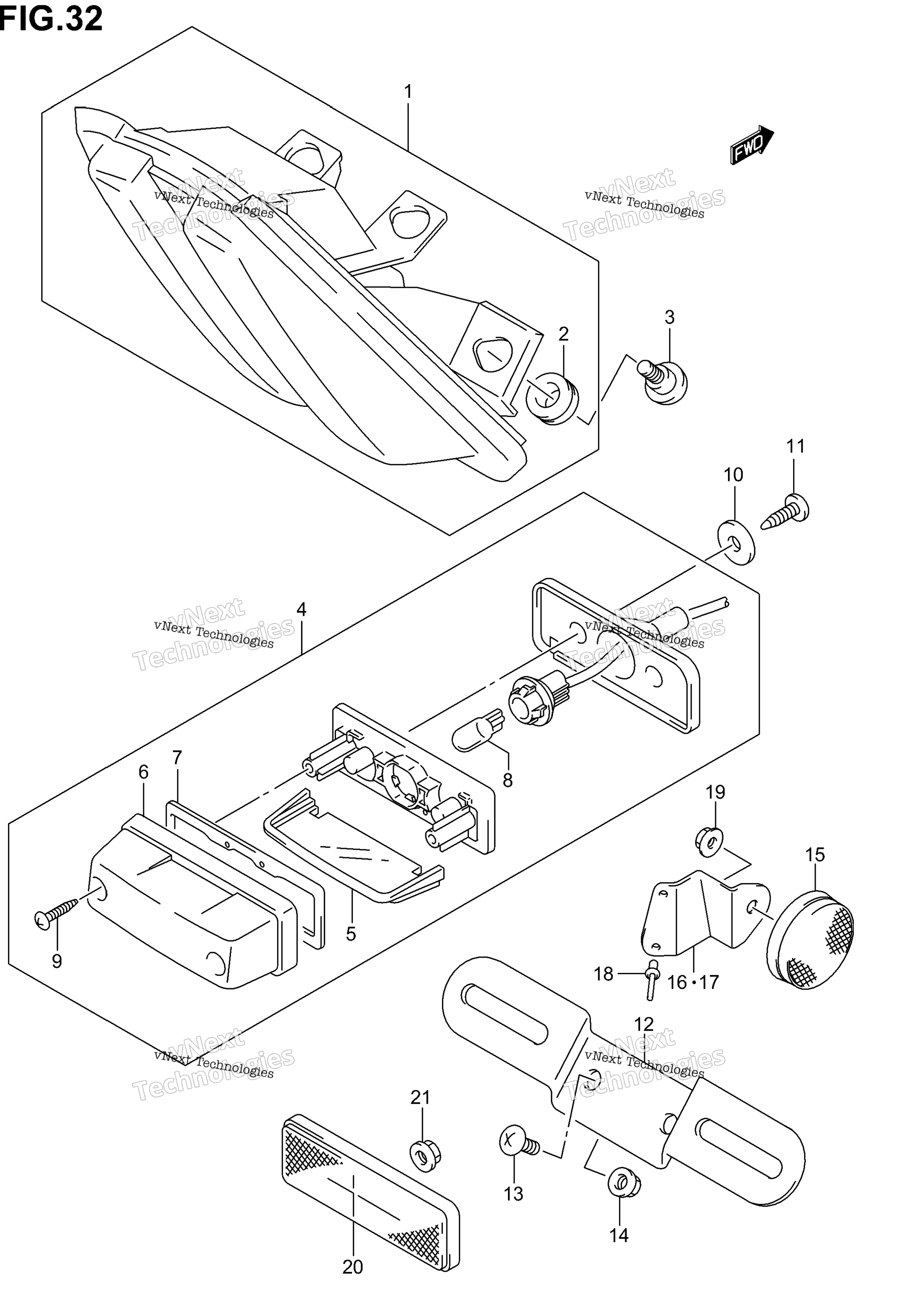 Tail Lamp (Sv1000sk3 / Sk4)