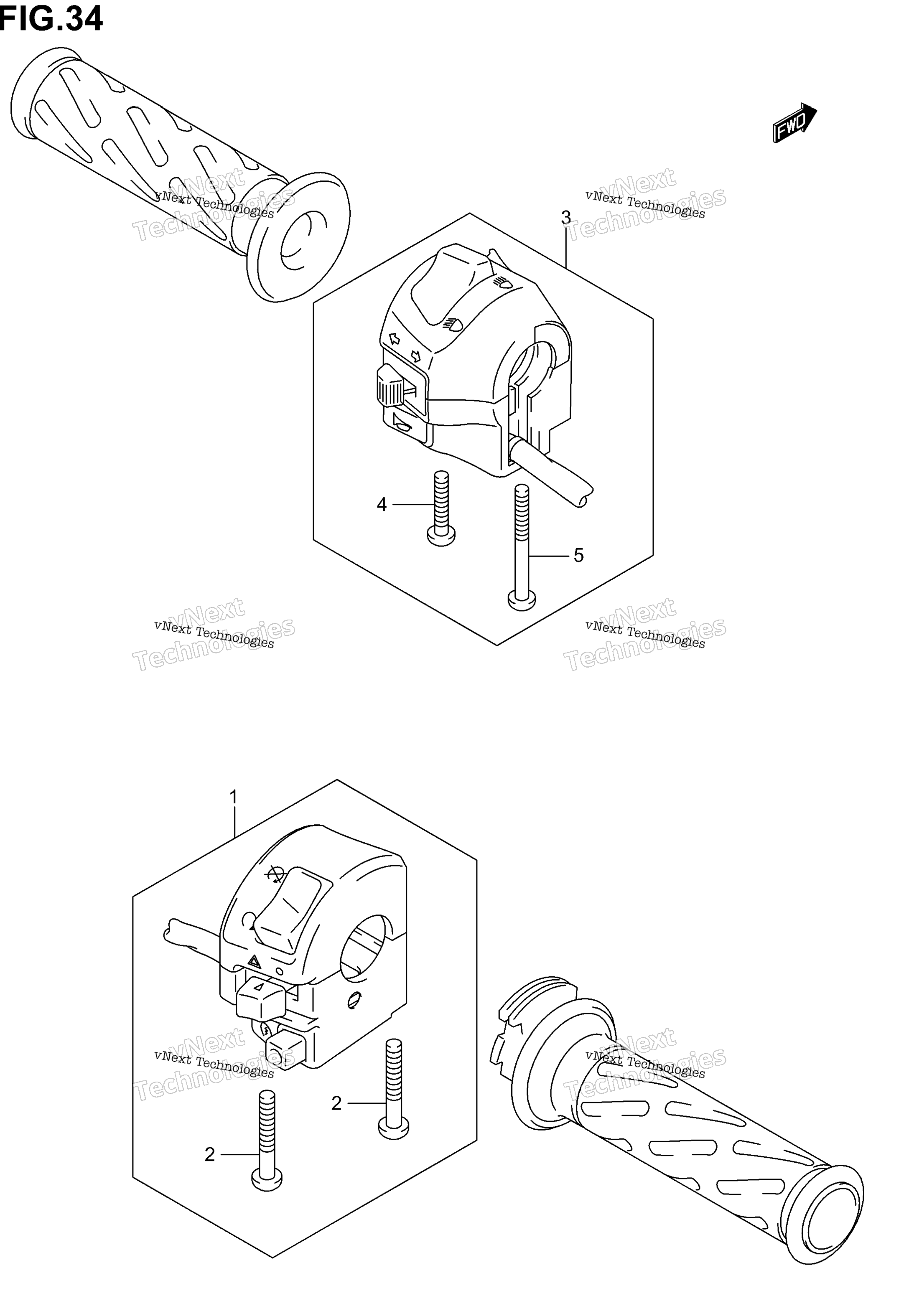 Переключатели на руле (Sv1000sk3/Sk4/Sk5)