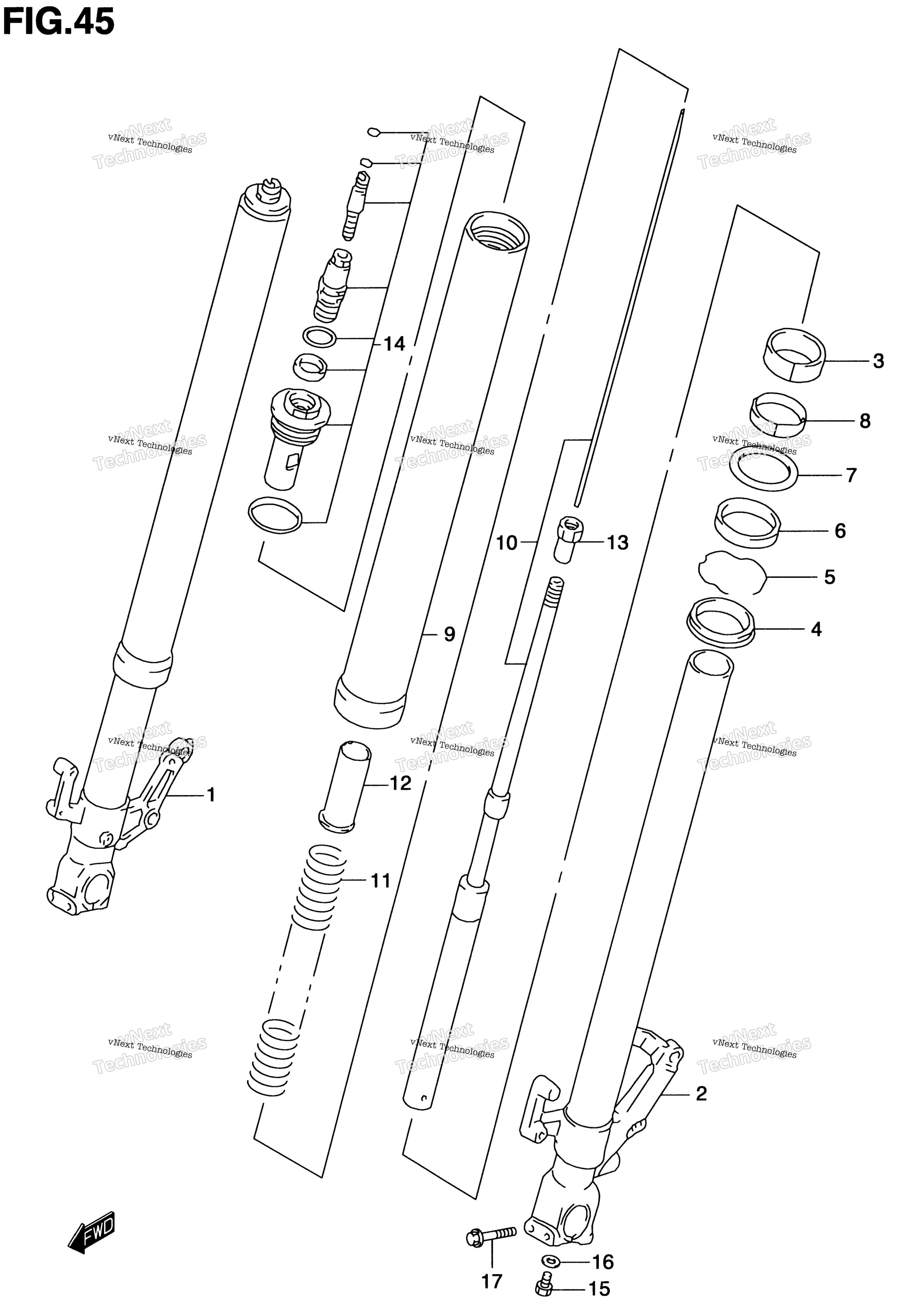Передний амортизатор (Model V)