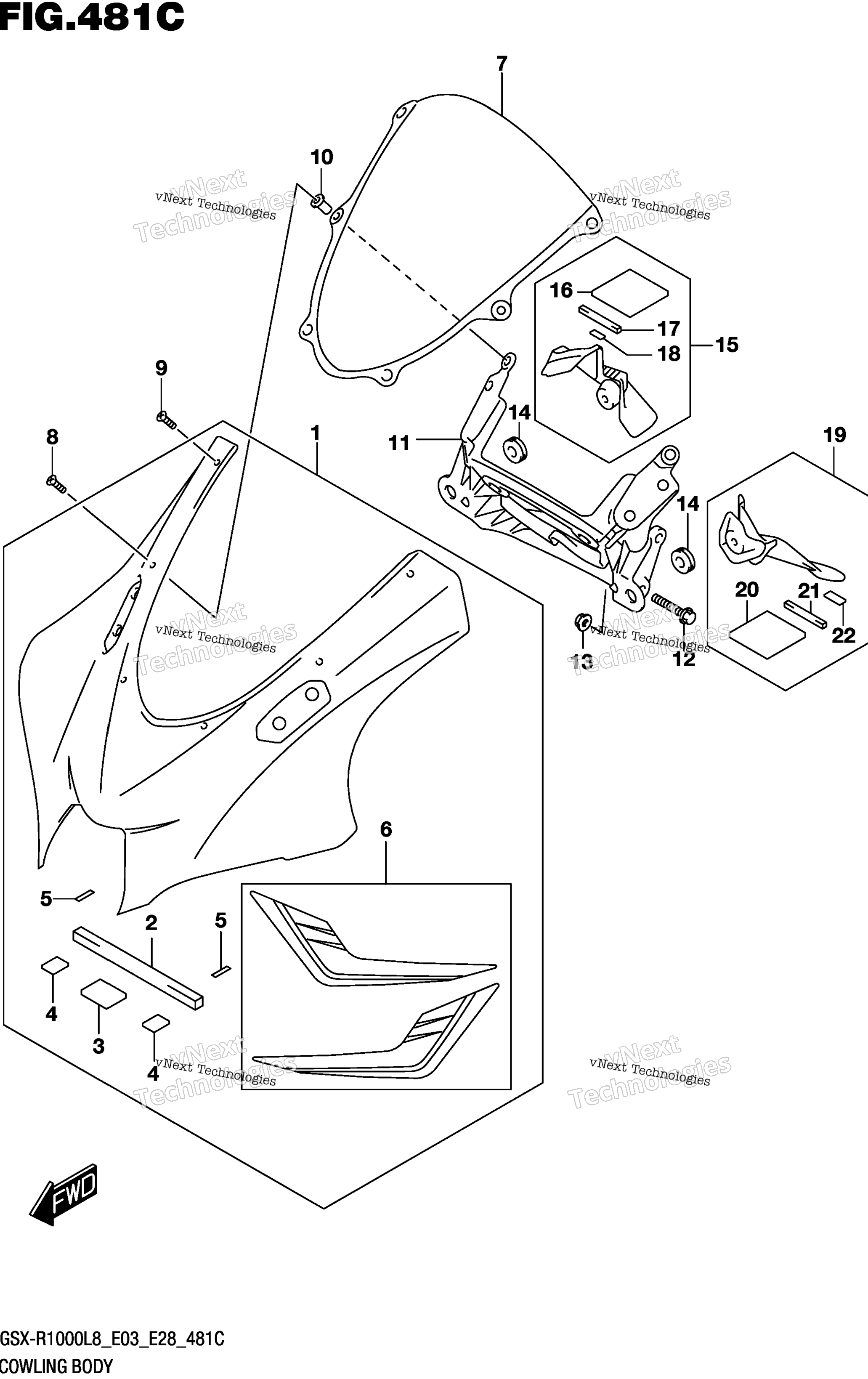 Обтекатель (Gsx-R1000l8 E33) (For Yww)