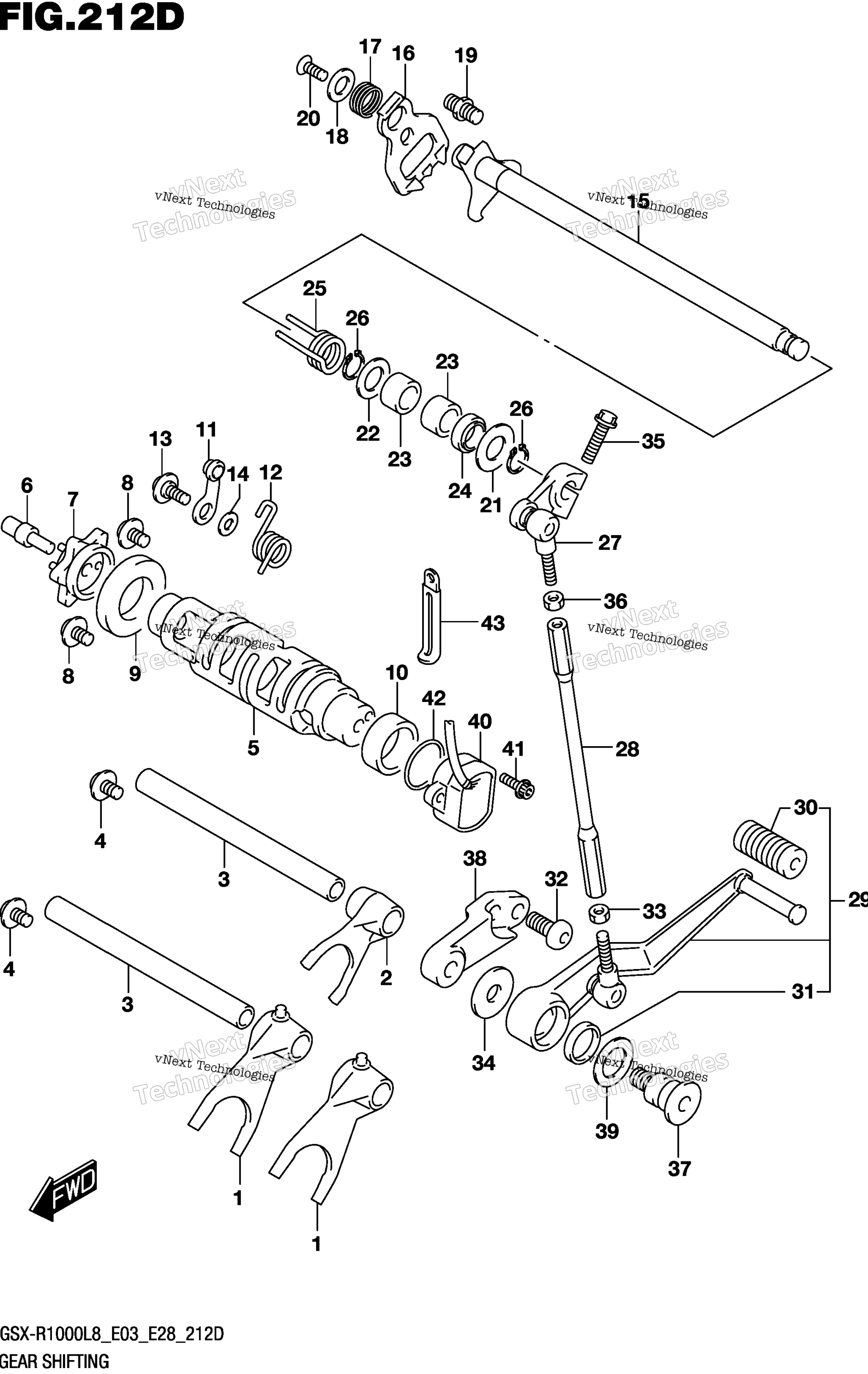 передача Shifting (Gsx R1000al8 E28)