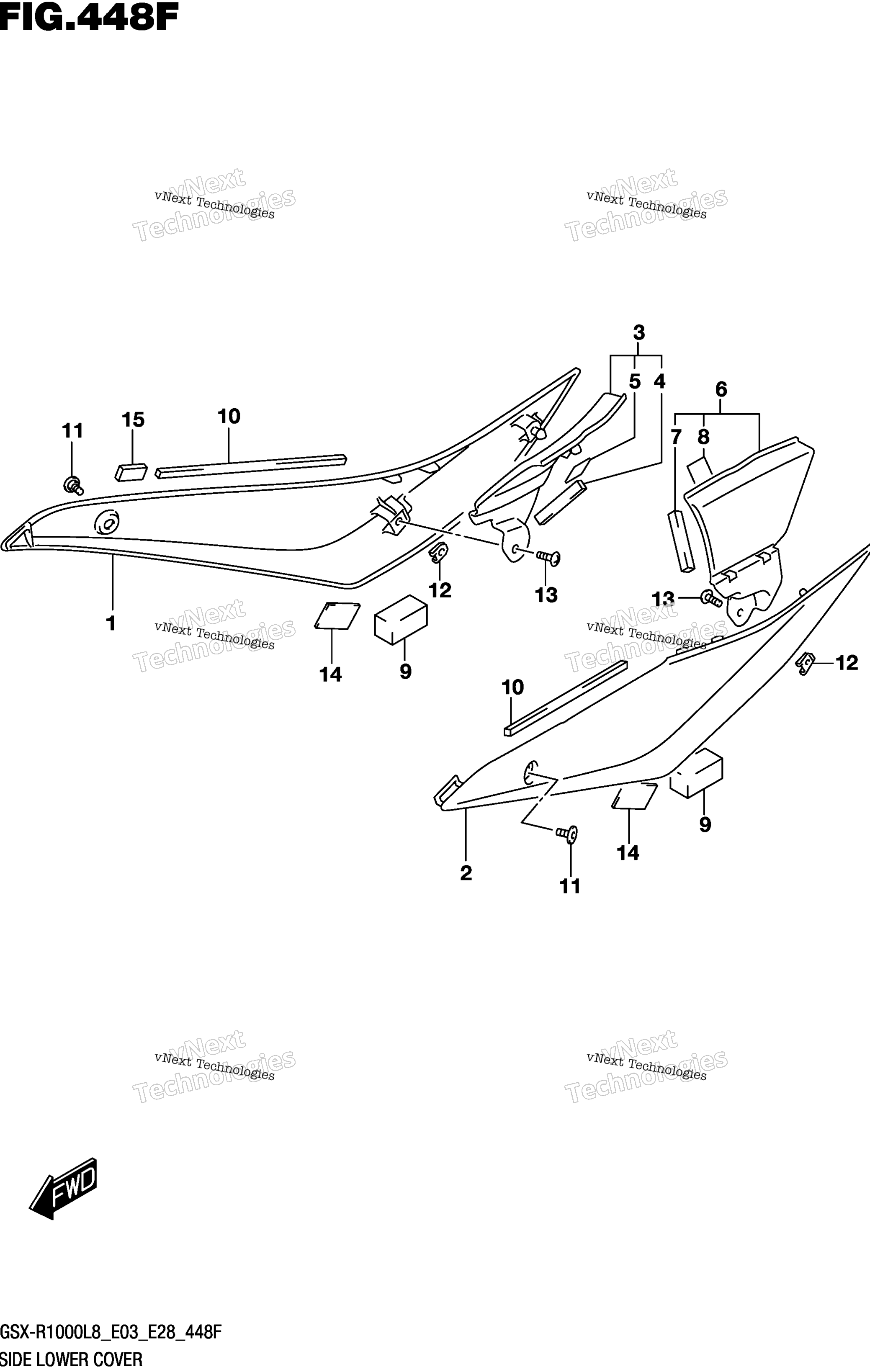 Side Lower крышка (Gsx R1000rzl8 E03)
