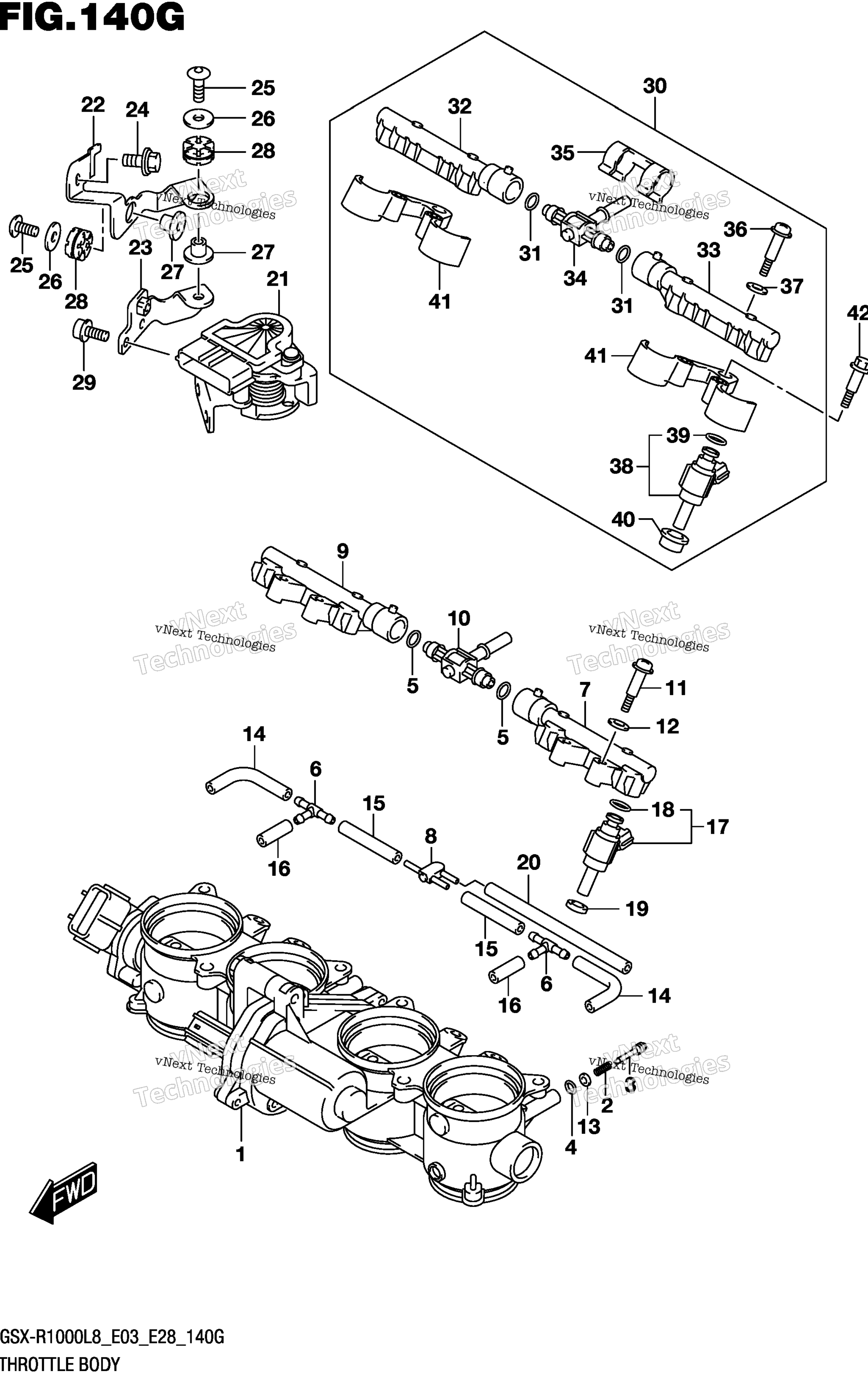 Дроссельный узел (Gsx-R1000rzl8 E28)