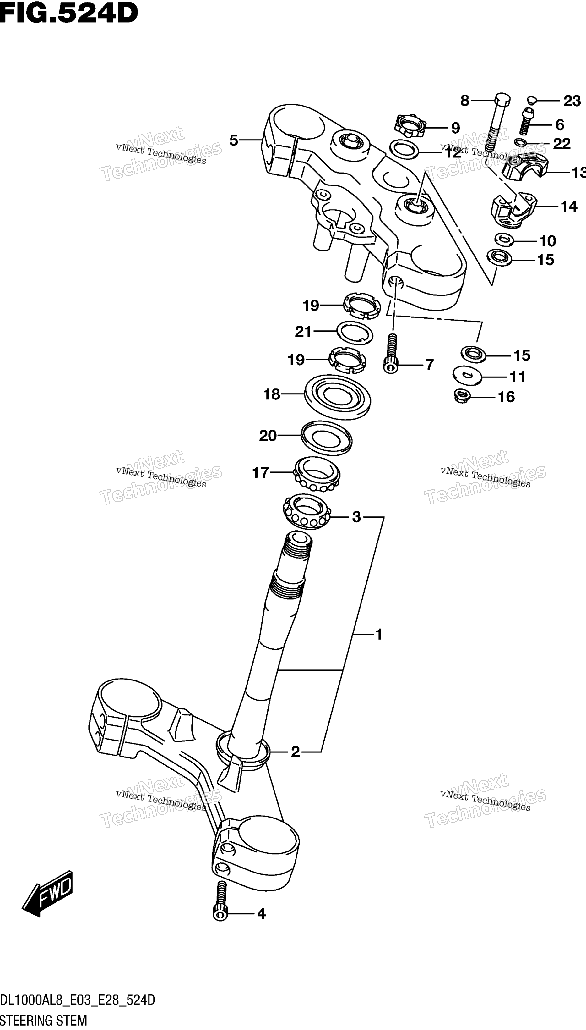 Рулевая колонка (Dl1000xal8 E03)
