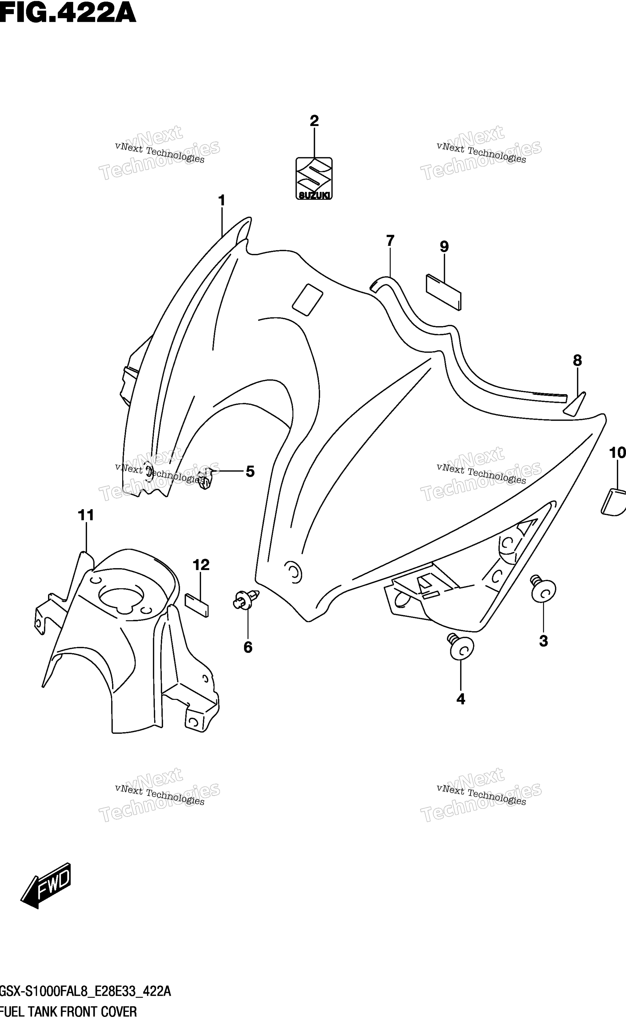 Топливная система Tank Front Cover