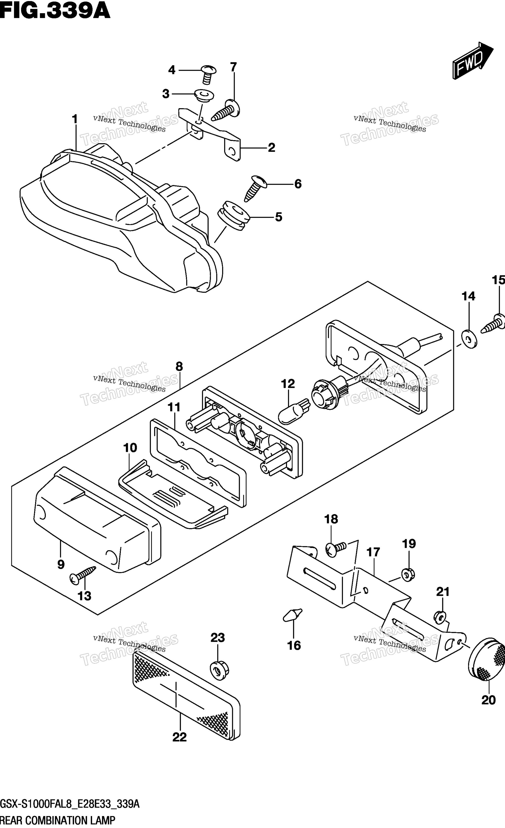 Задний комбинированный фонарь