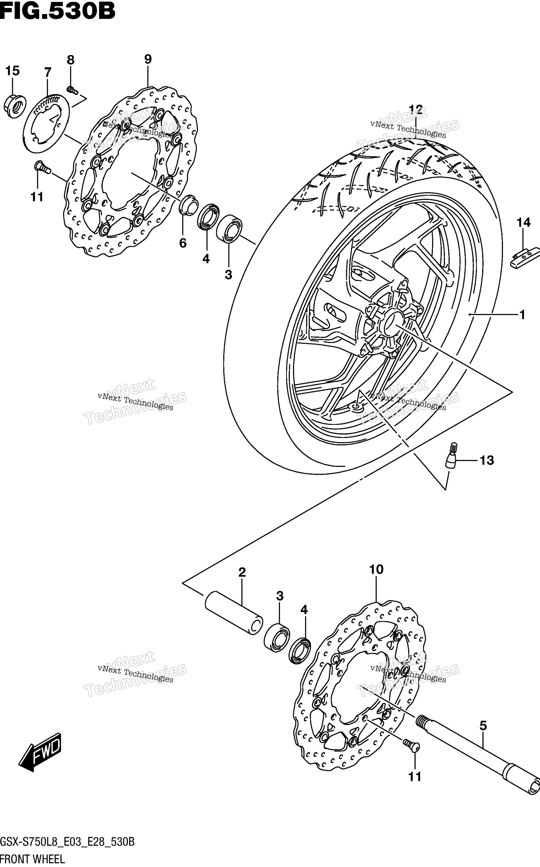 Переднее колесо (Gsx-S750l8 E33)