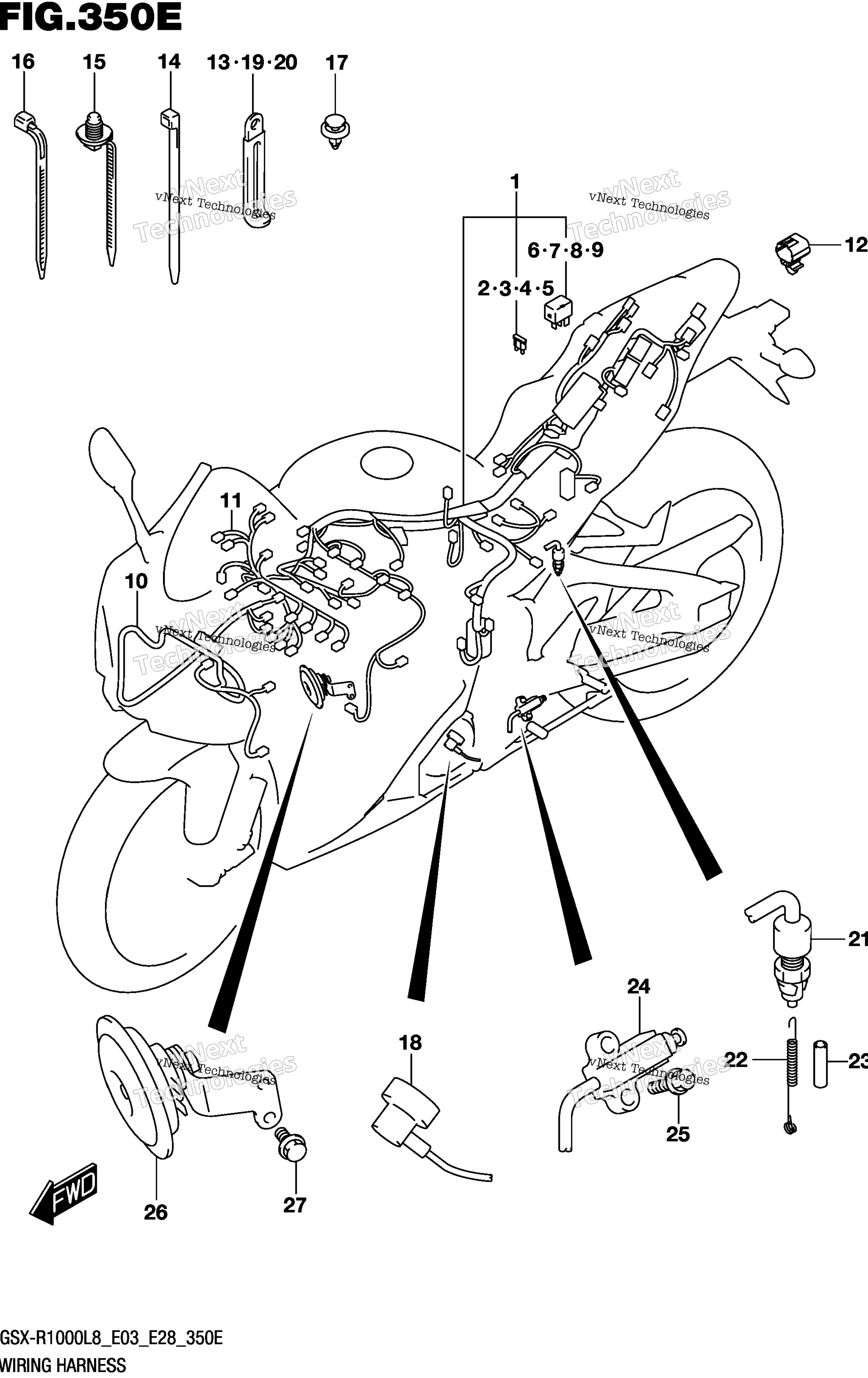 Жгут проводов (Gsx-R1000al8 E33)