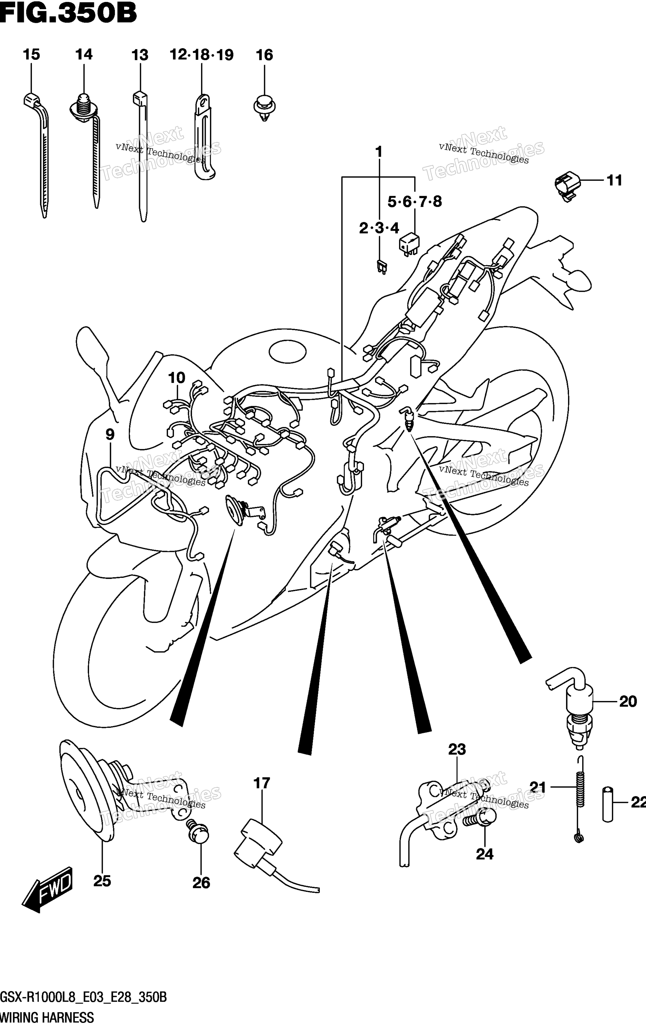 Жгут проводов (Gsx-R1000l8 E33)