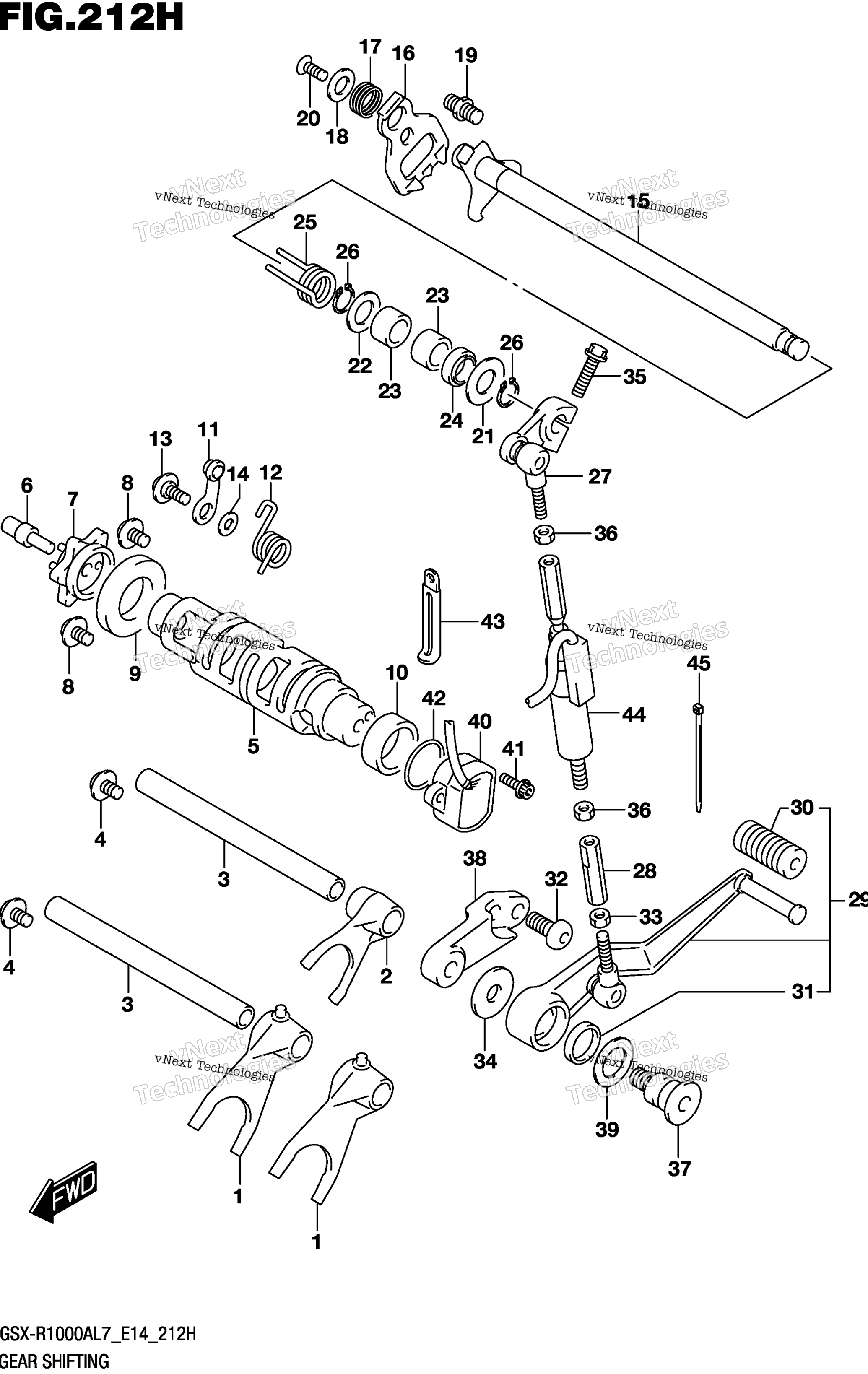 передача Shifting (Gsx R1000rzl8 E33)