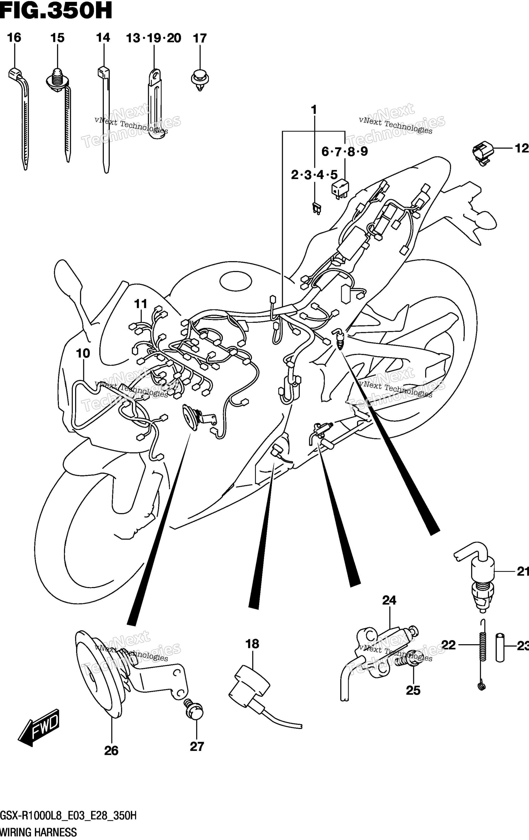 Жгут проводов (Gsx-R1000rzl8 E33)