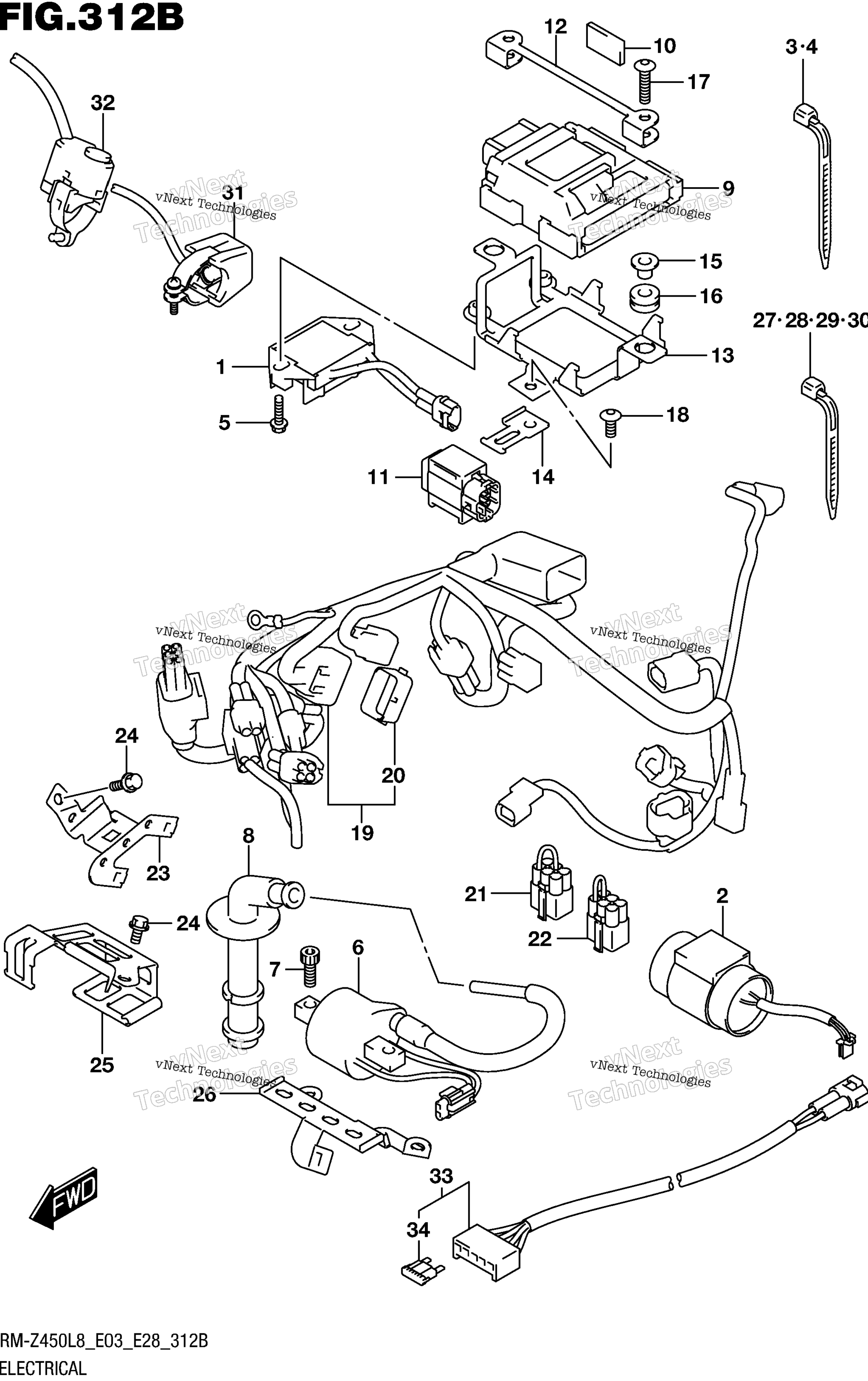 Электрооборудование (Rm-Z450 E28)