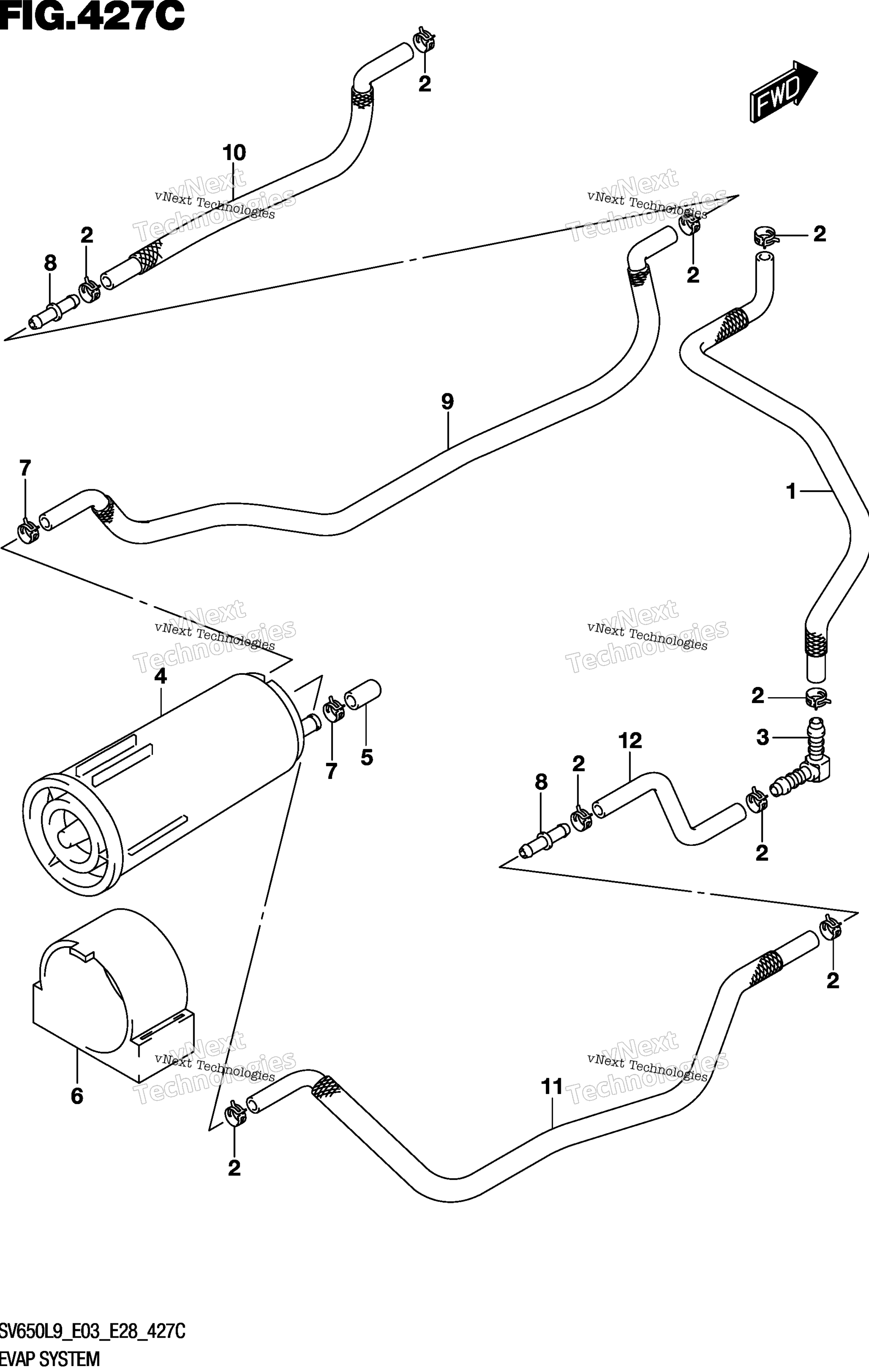Система испарения (Sv650xal9 E33)