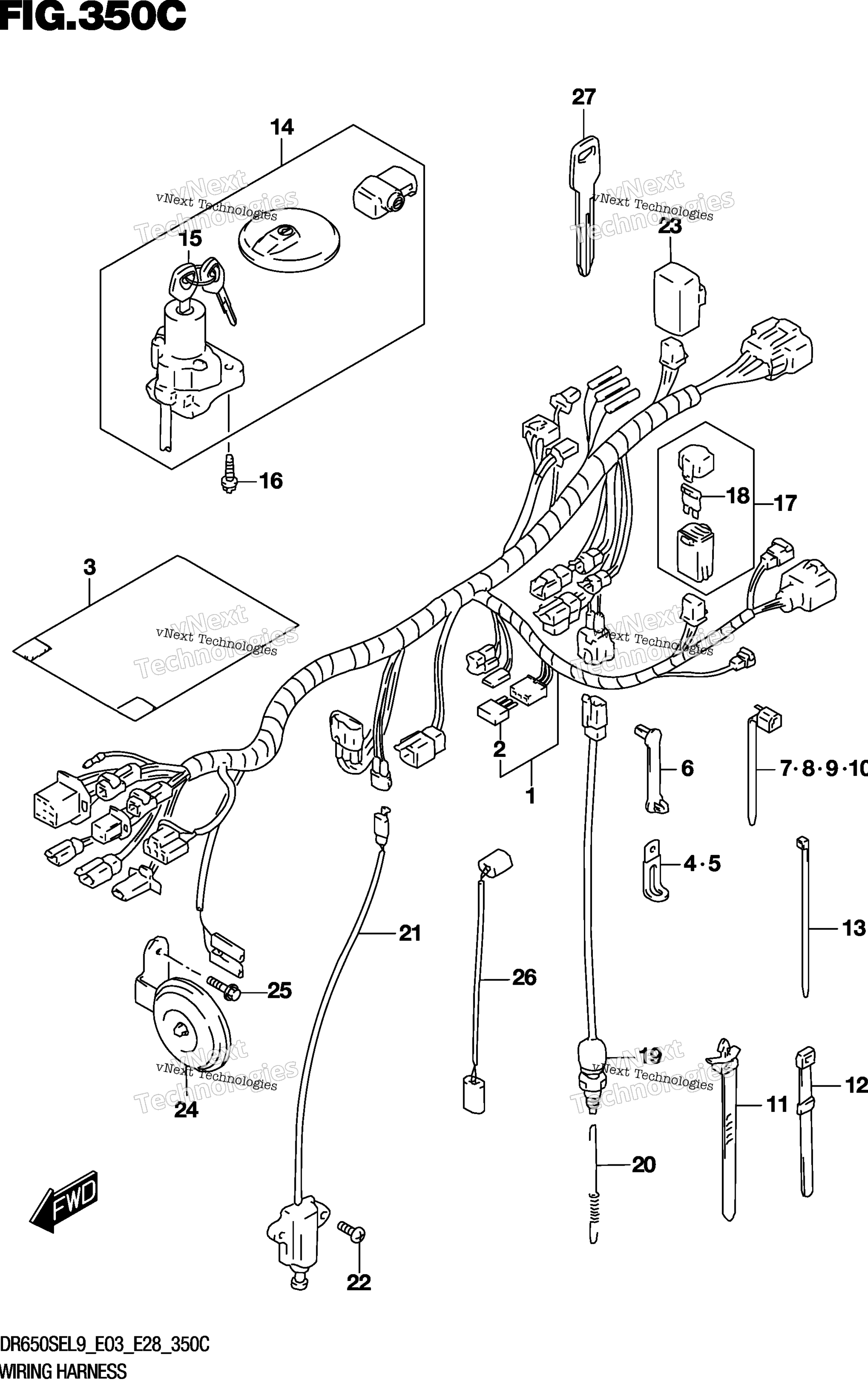 Жгут проводов (Dr650sel9 E33)