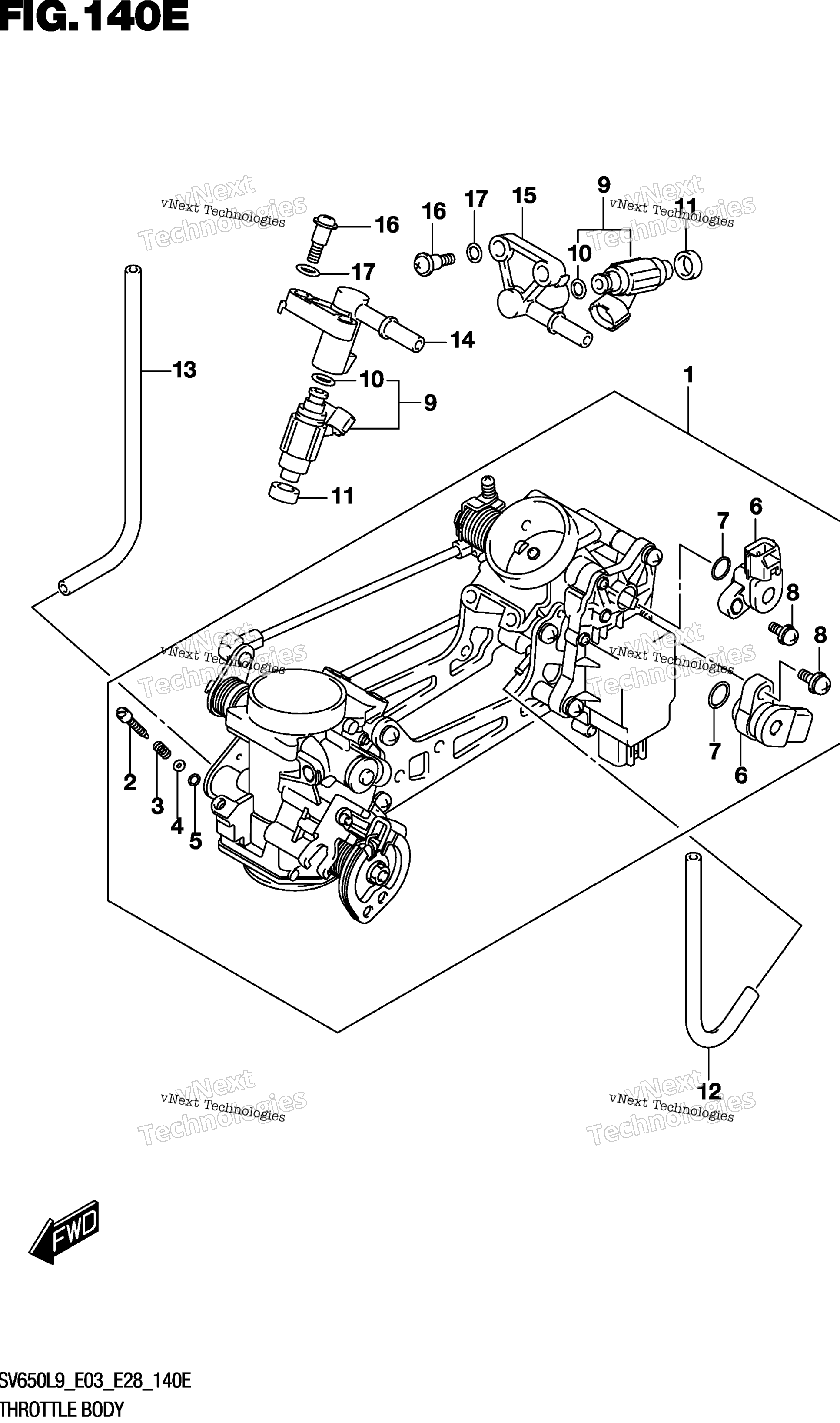 Дроссельный узел (Sv650xal9 E28)