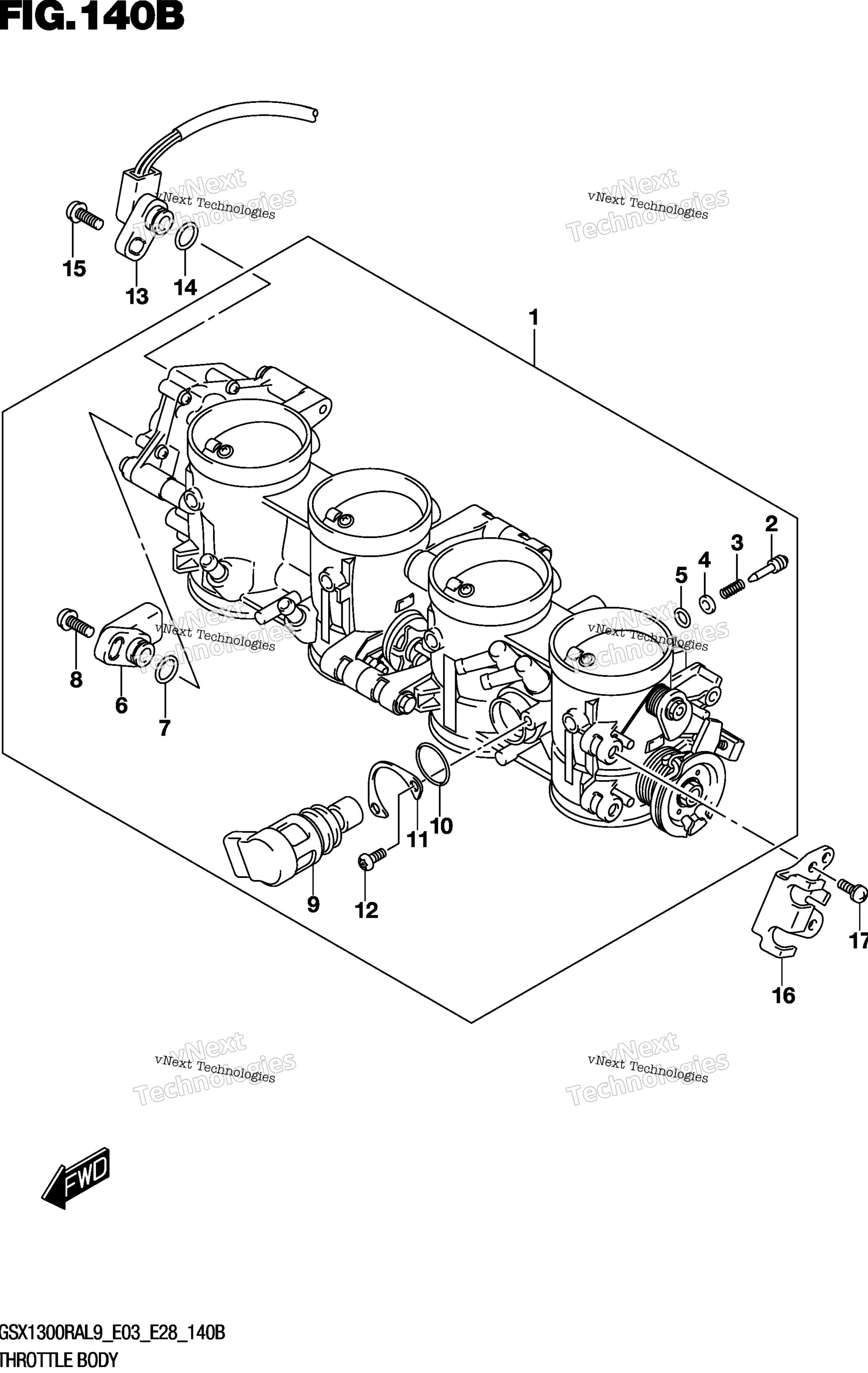 Дроссельный узел (Gsx1300ral9 E28)
