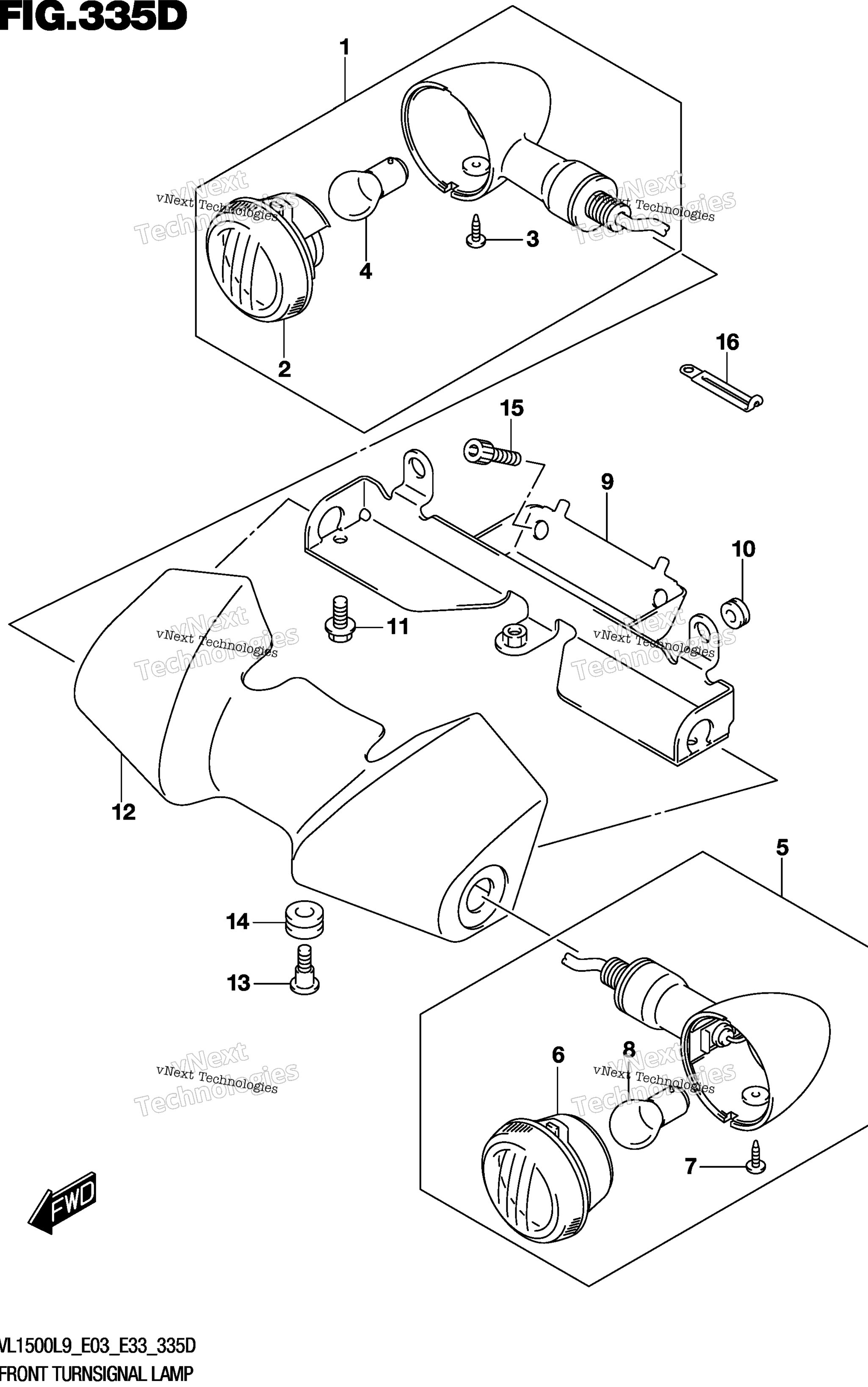 Передняя часть Turnsignal Lamp (Vl1500tl9 E33)