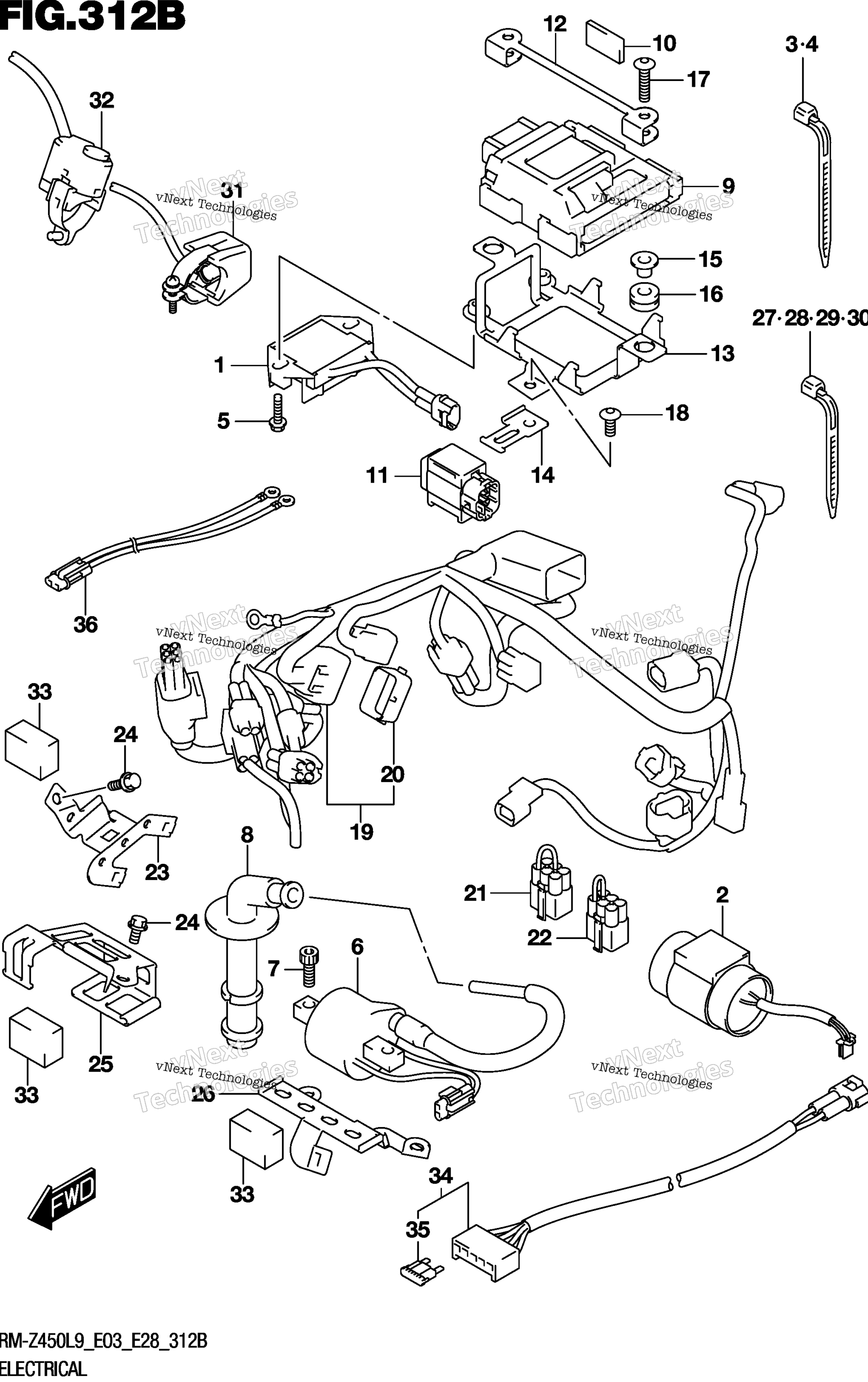 Электрооборудование (Rm-Z450l9 E28)