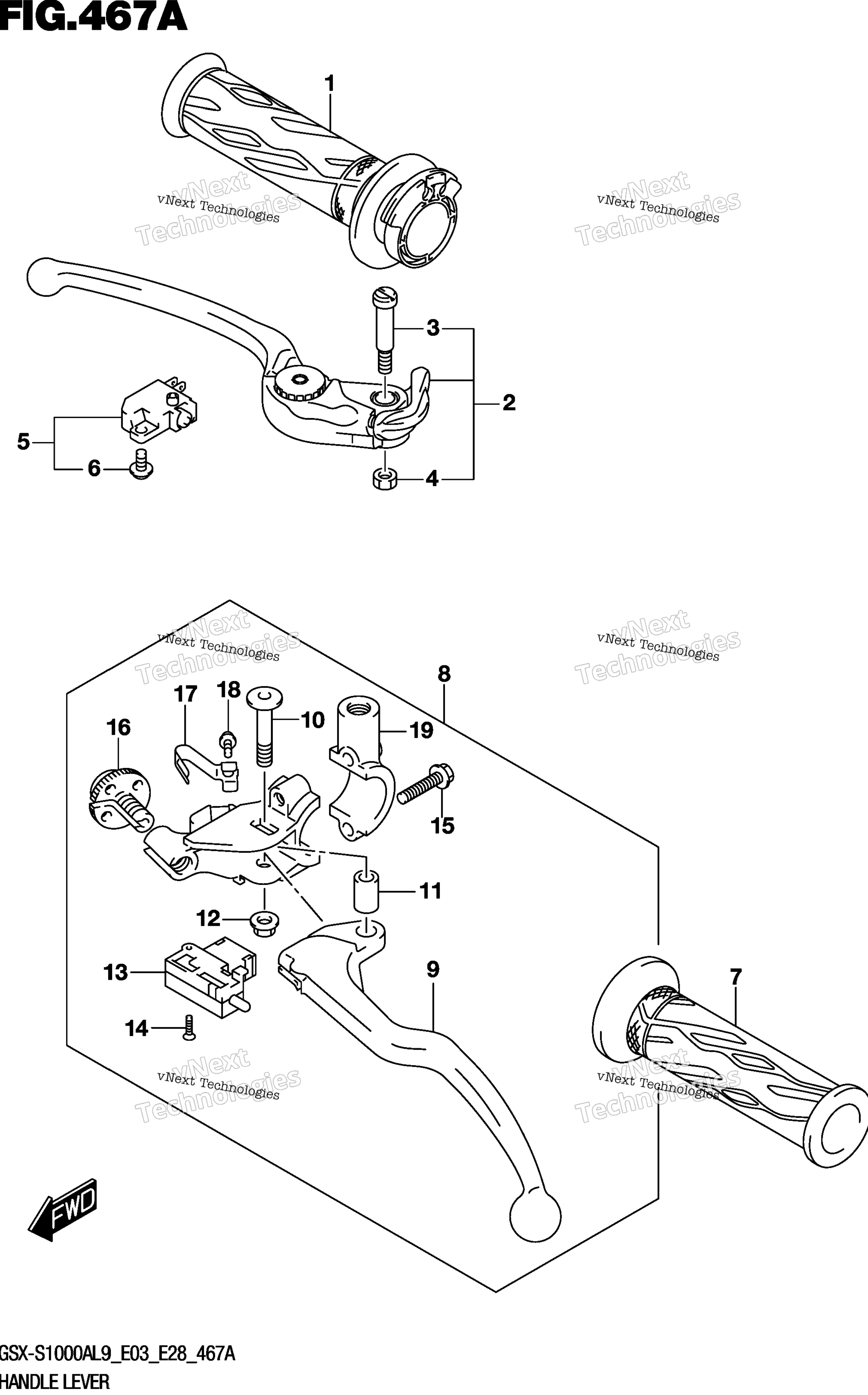 Рычаг руля