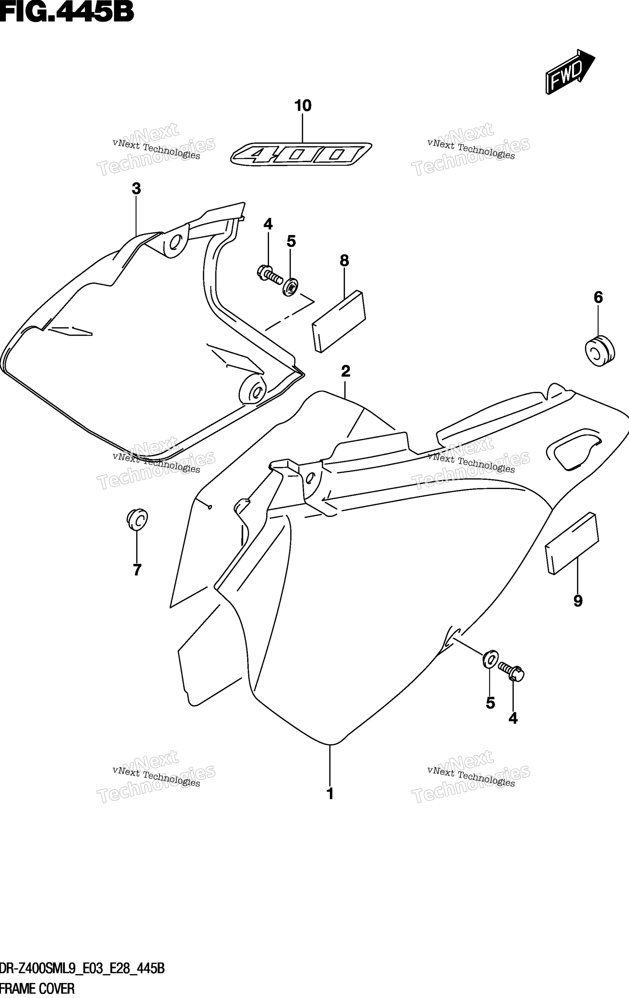 Крышка рамы (Dr-Z400sml9 E28)