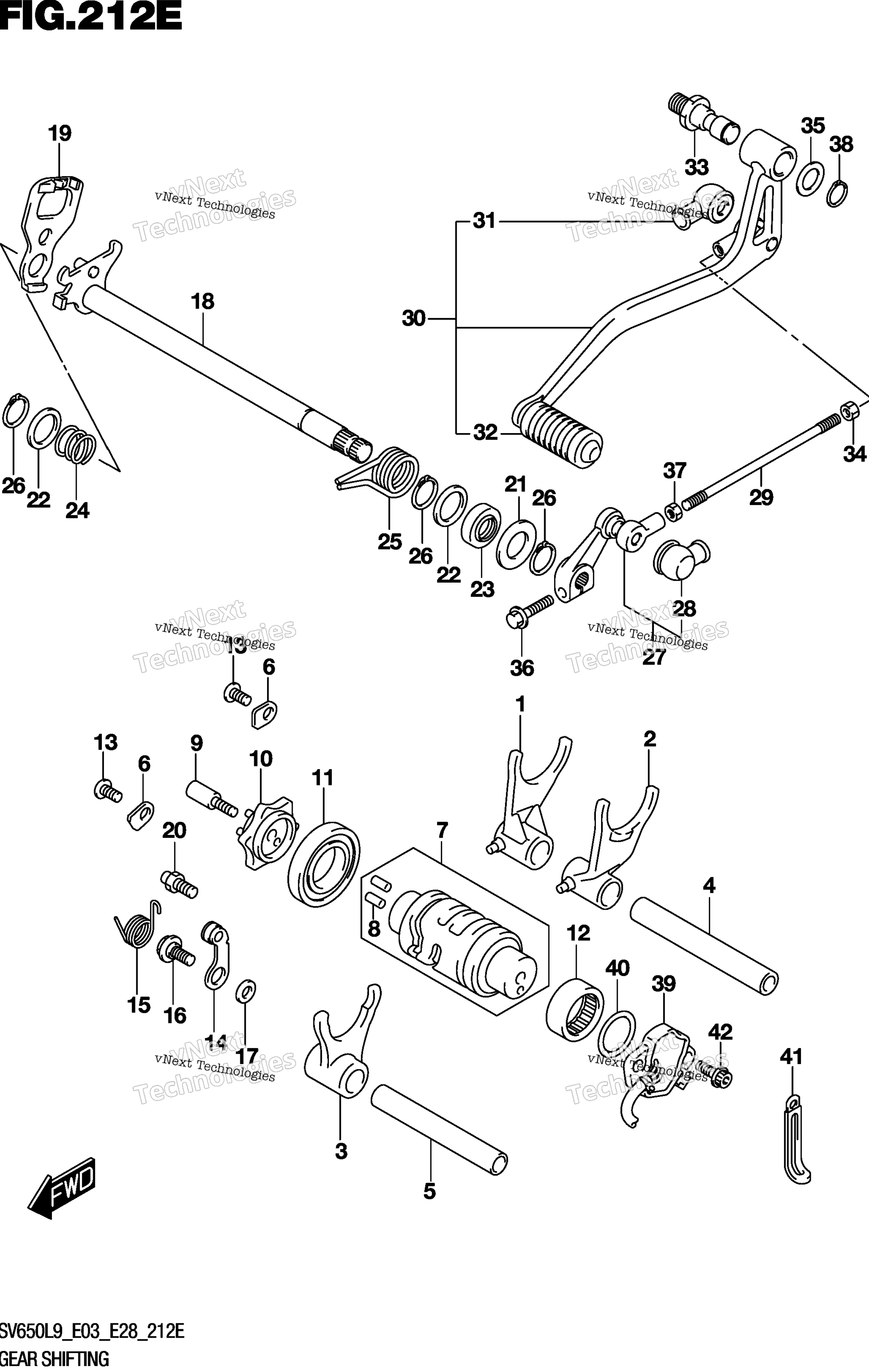 передача Shifting (Sv650xal9 E28)