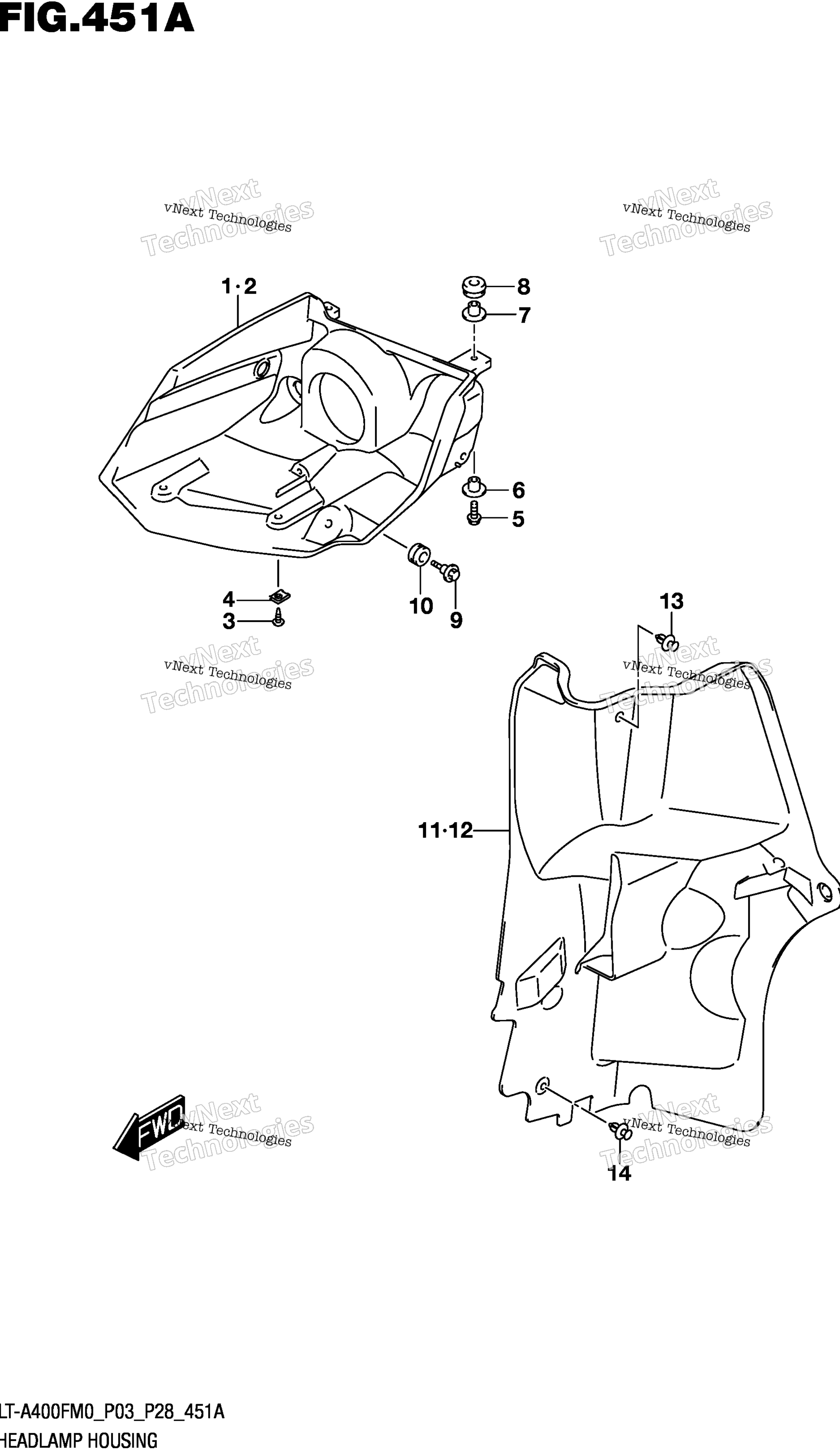 Передняя часть Lamp Housing