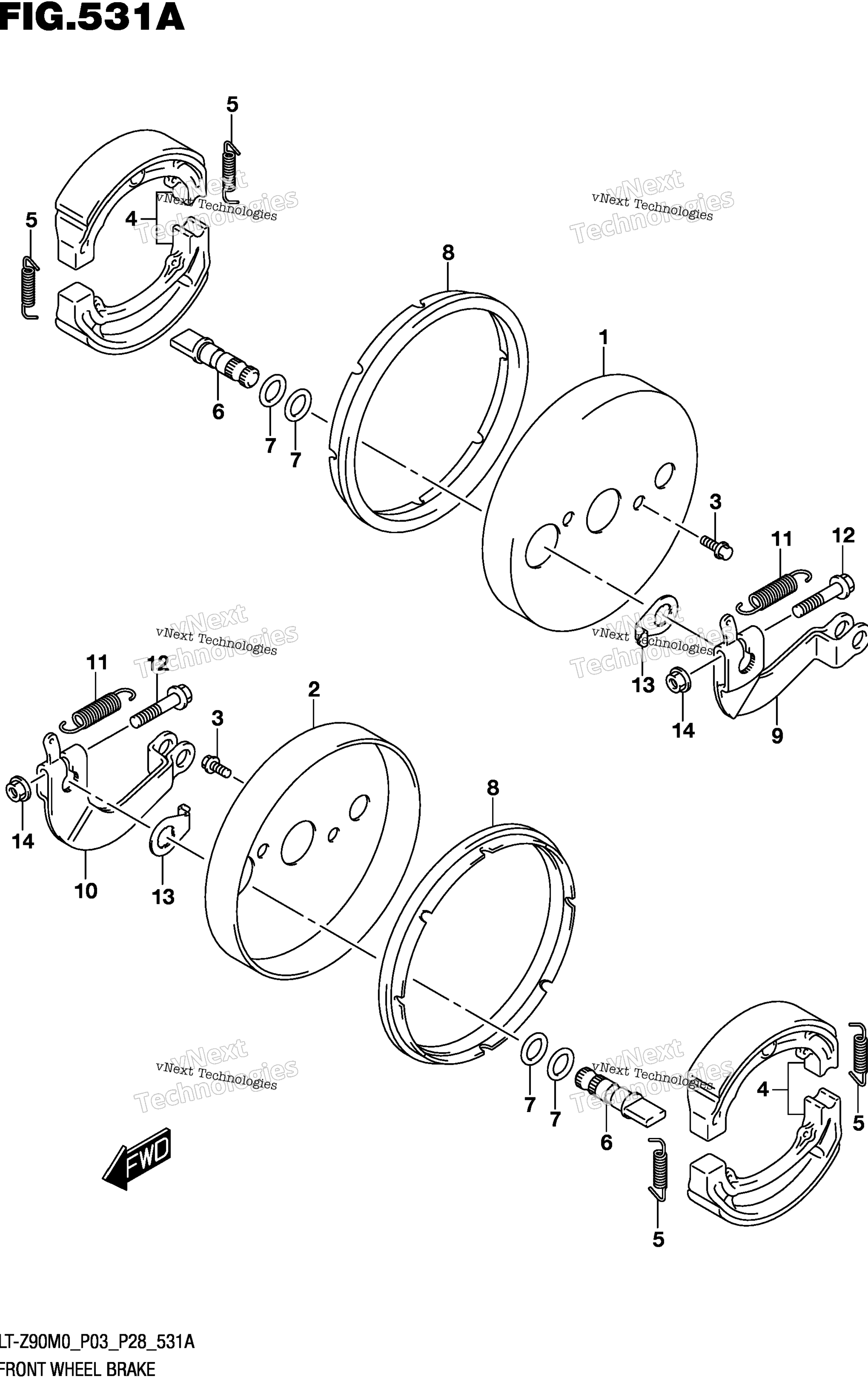 Передняя часть Wheel Brake