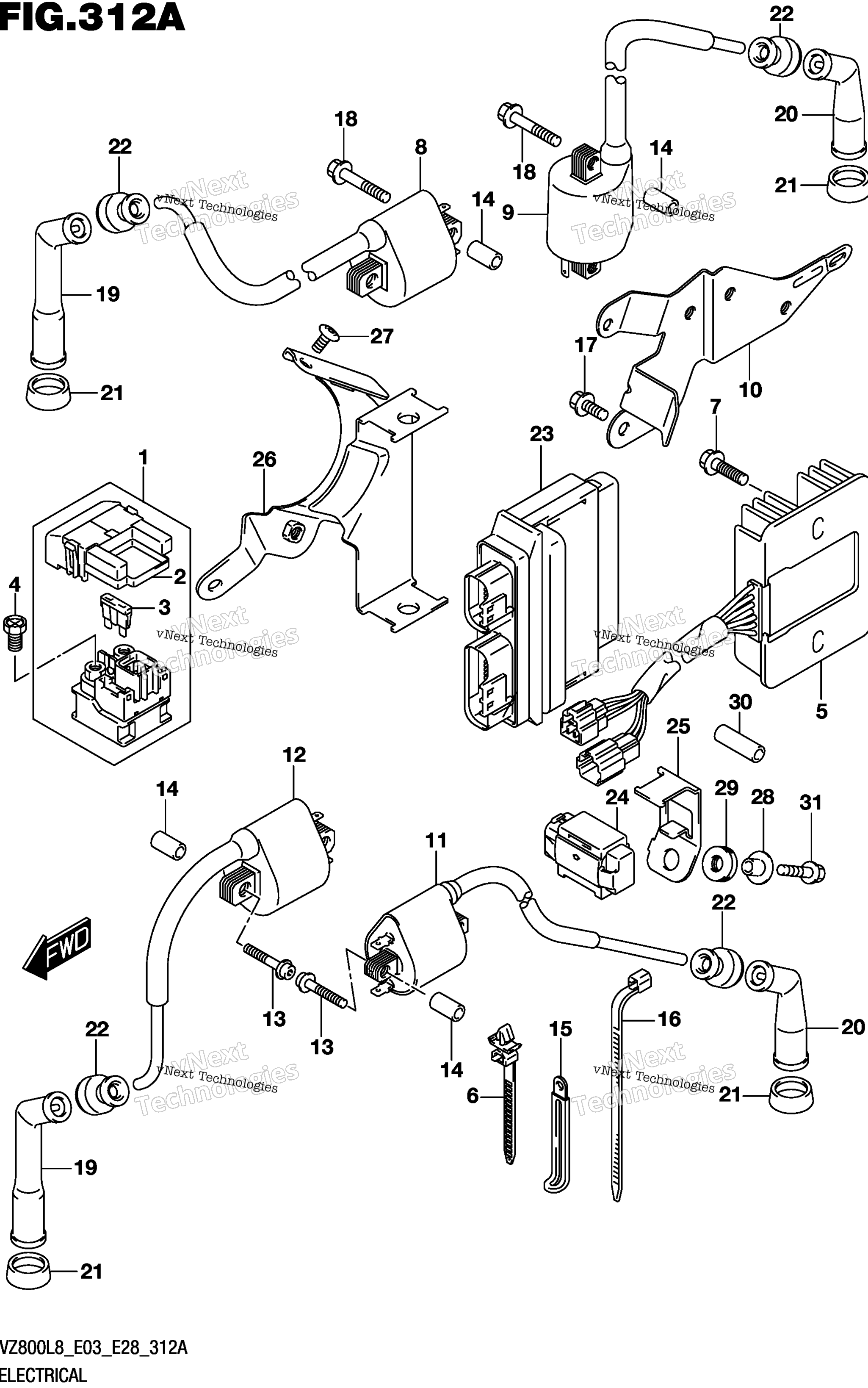 Электрооборудование (Vz800l8 E03)