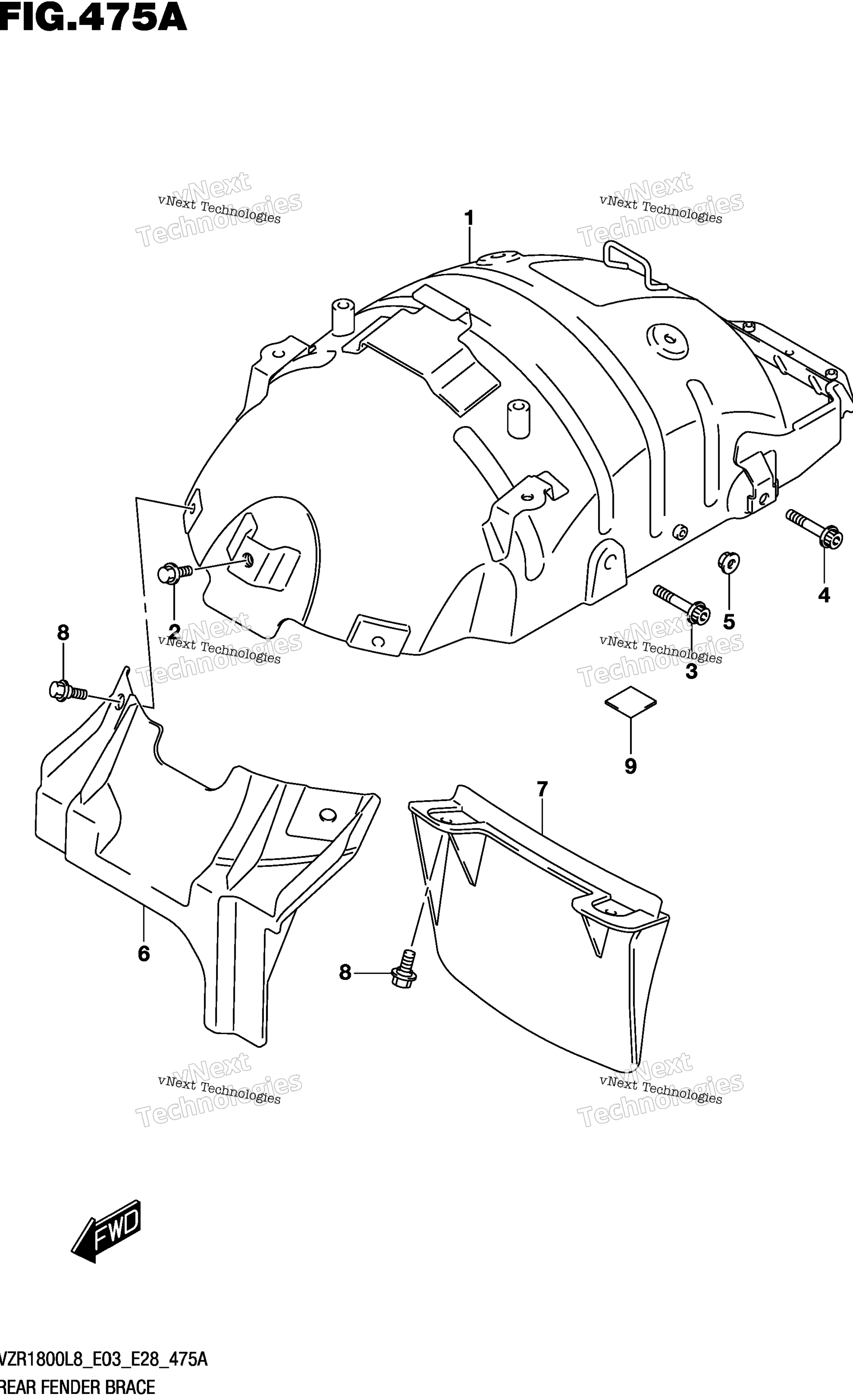 Задняя часть Fender Brace