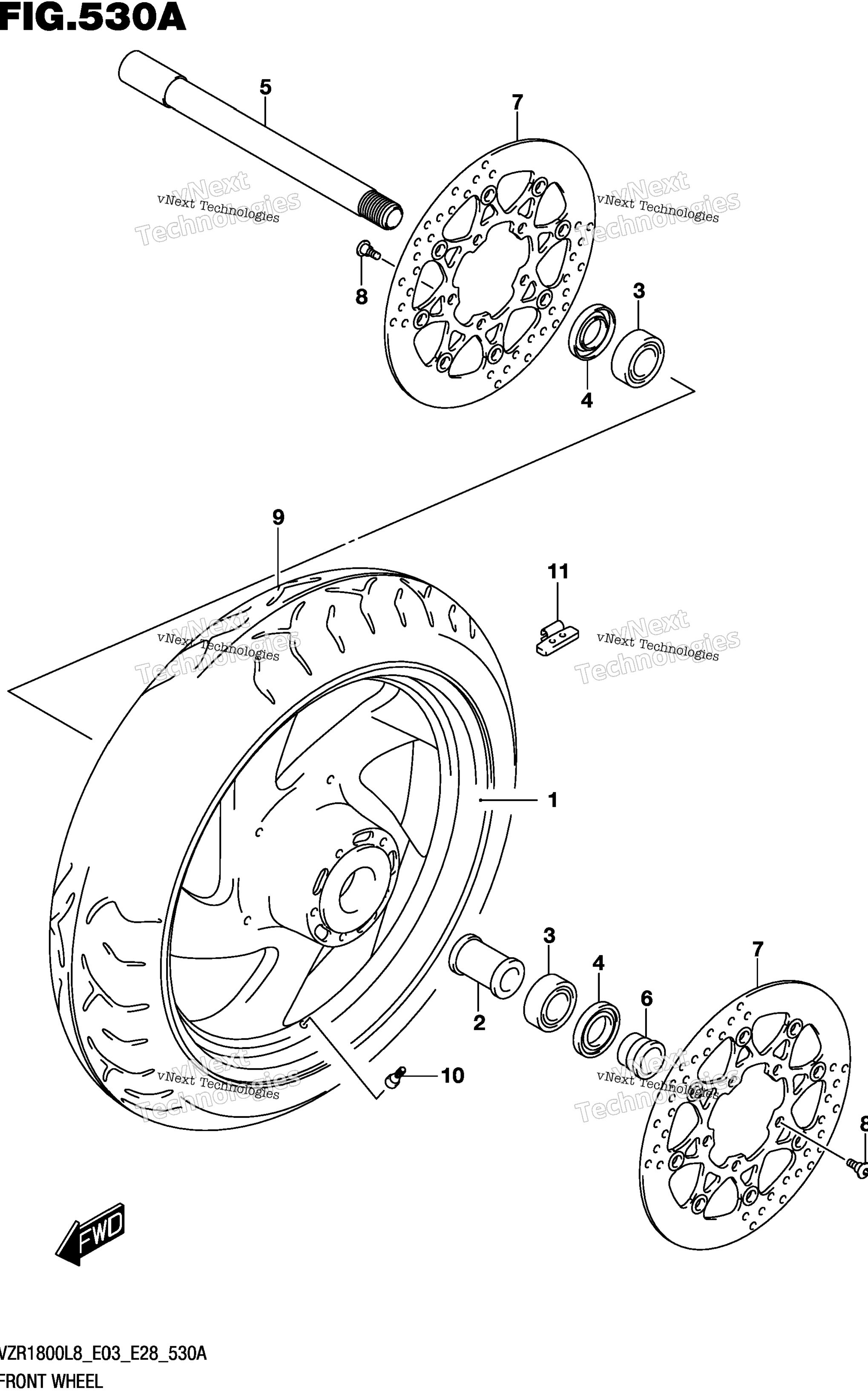Переднее колесо (Vzr1800l8 E28)